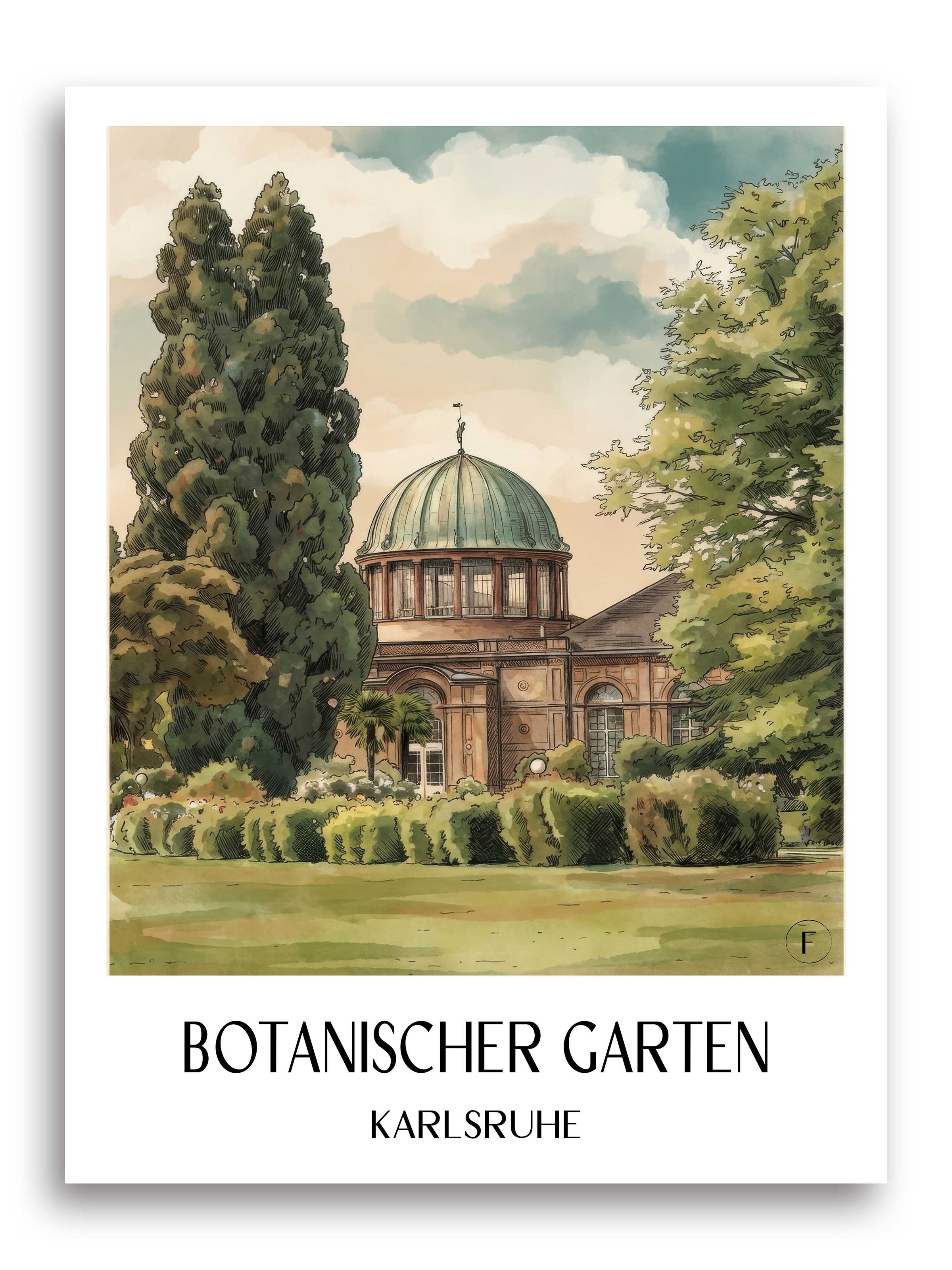 botanischer-garten-karlsruhe-deutschland-poster-aquarell