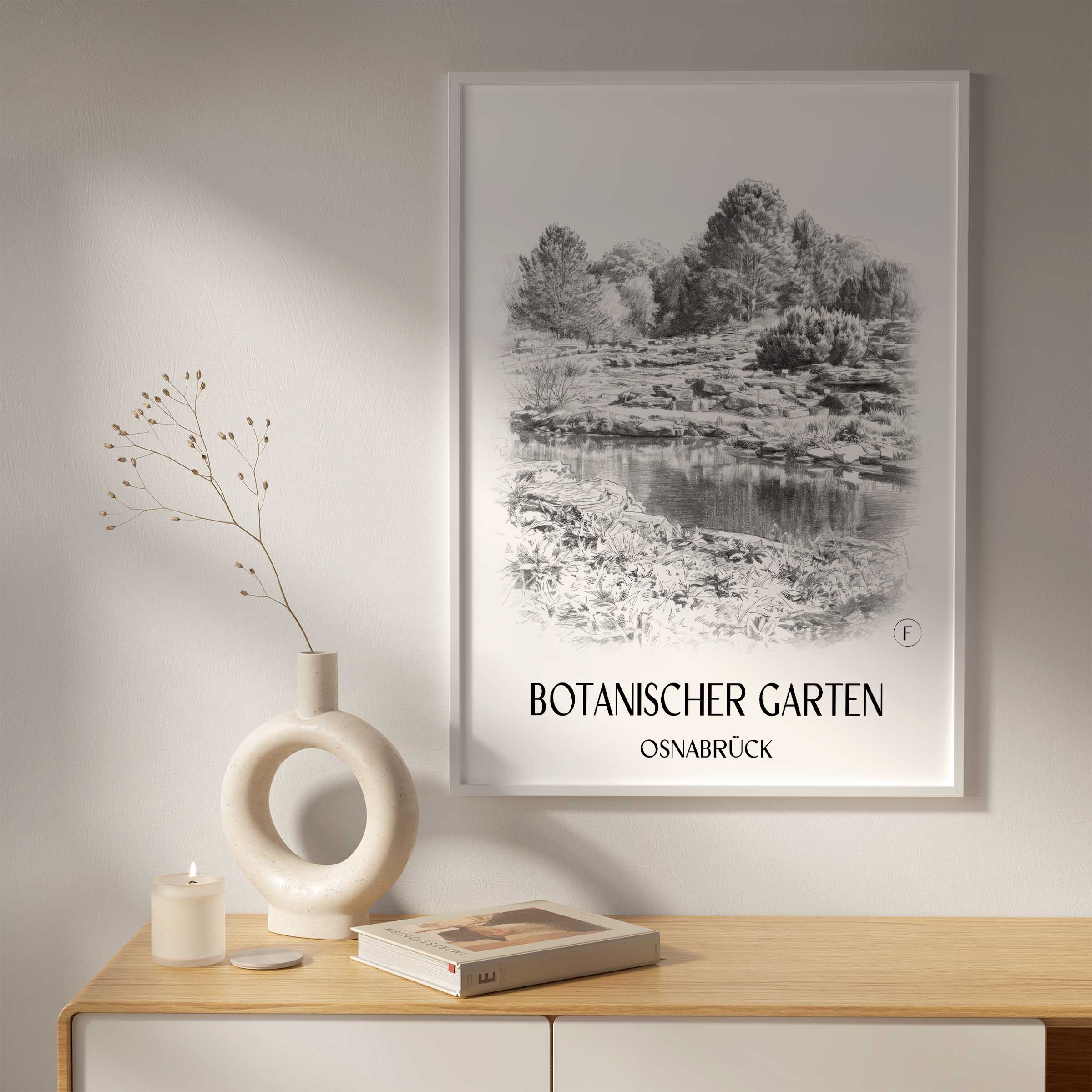 botanischer-garten-osnabrück-deutschland-poster-bleistift-zeichnung-drawing