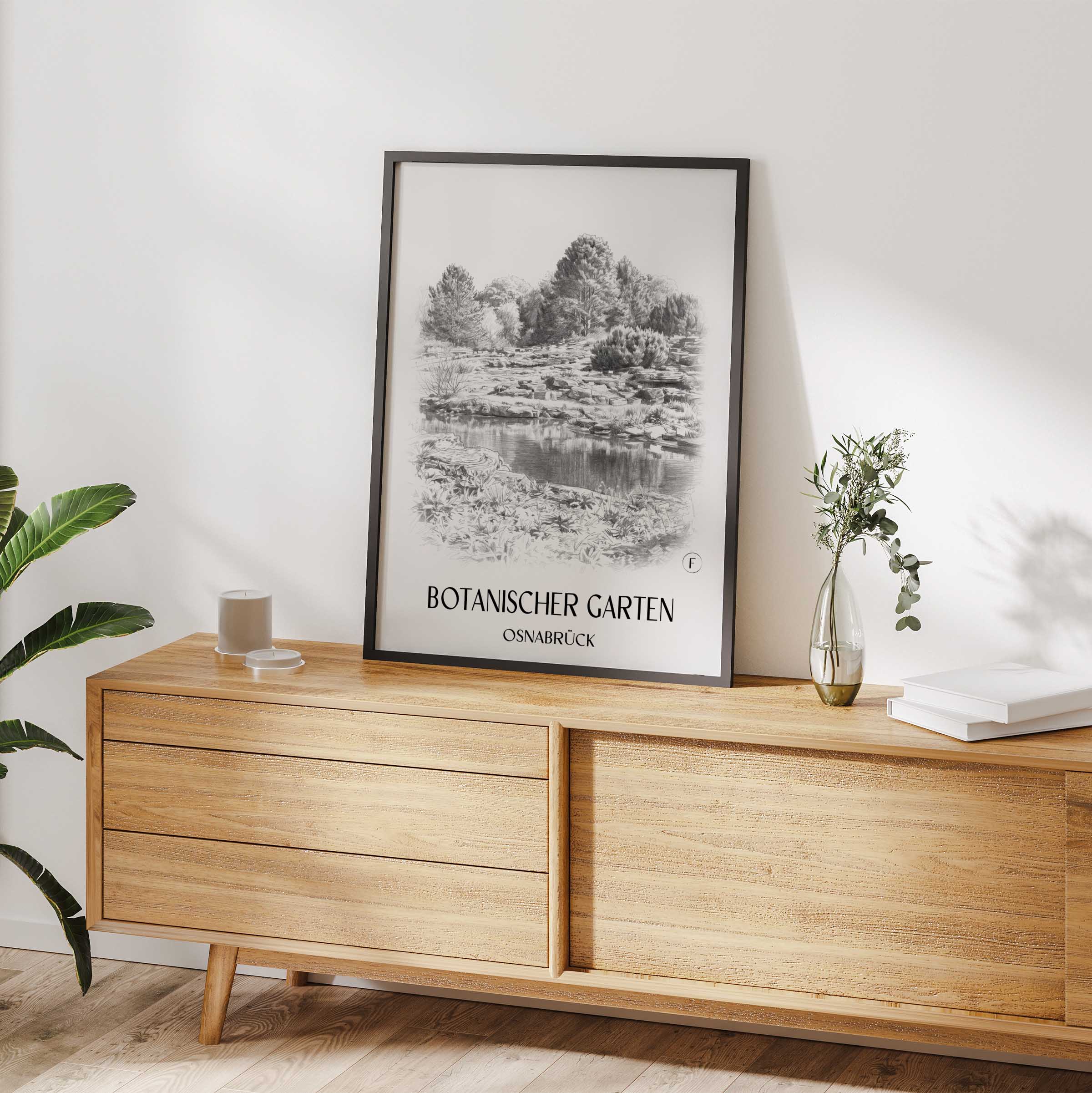 botanischer-garten-osnabrück-deutschland-poster-bleistift-zeichnung-drawing