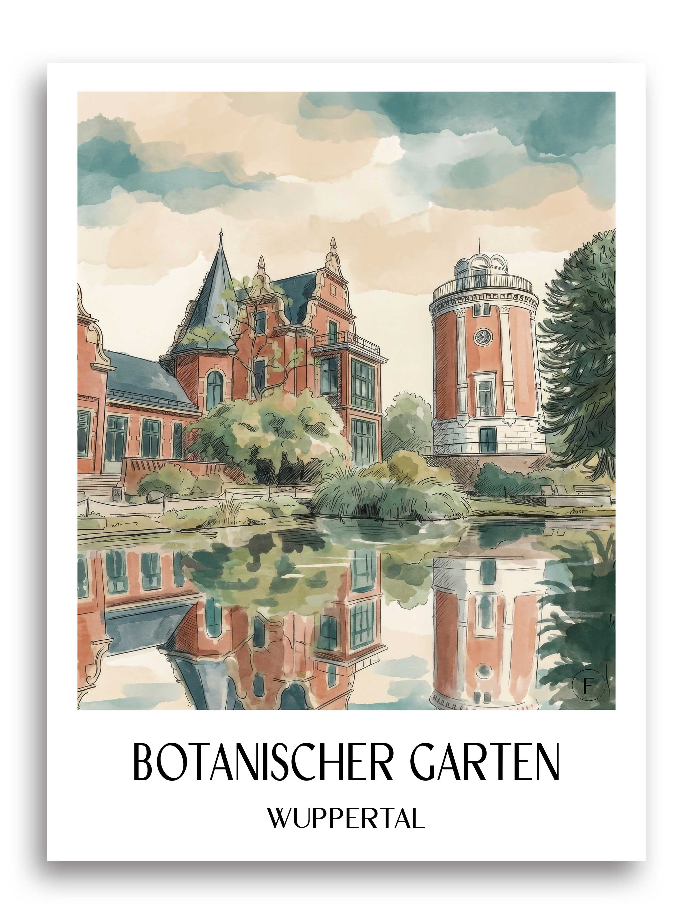botanischer-garten-wuppertal-deutschland-poster-aquarell