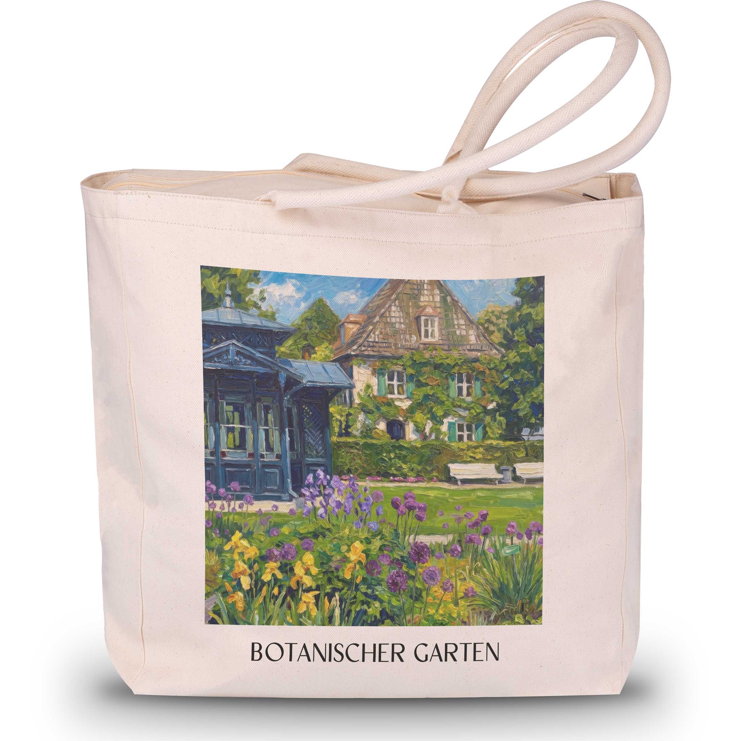 botanischer-garten-augsburg-deutschland-einkaufstasche-oil-painting-oelgemaelde
