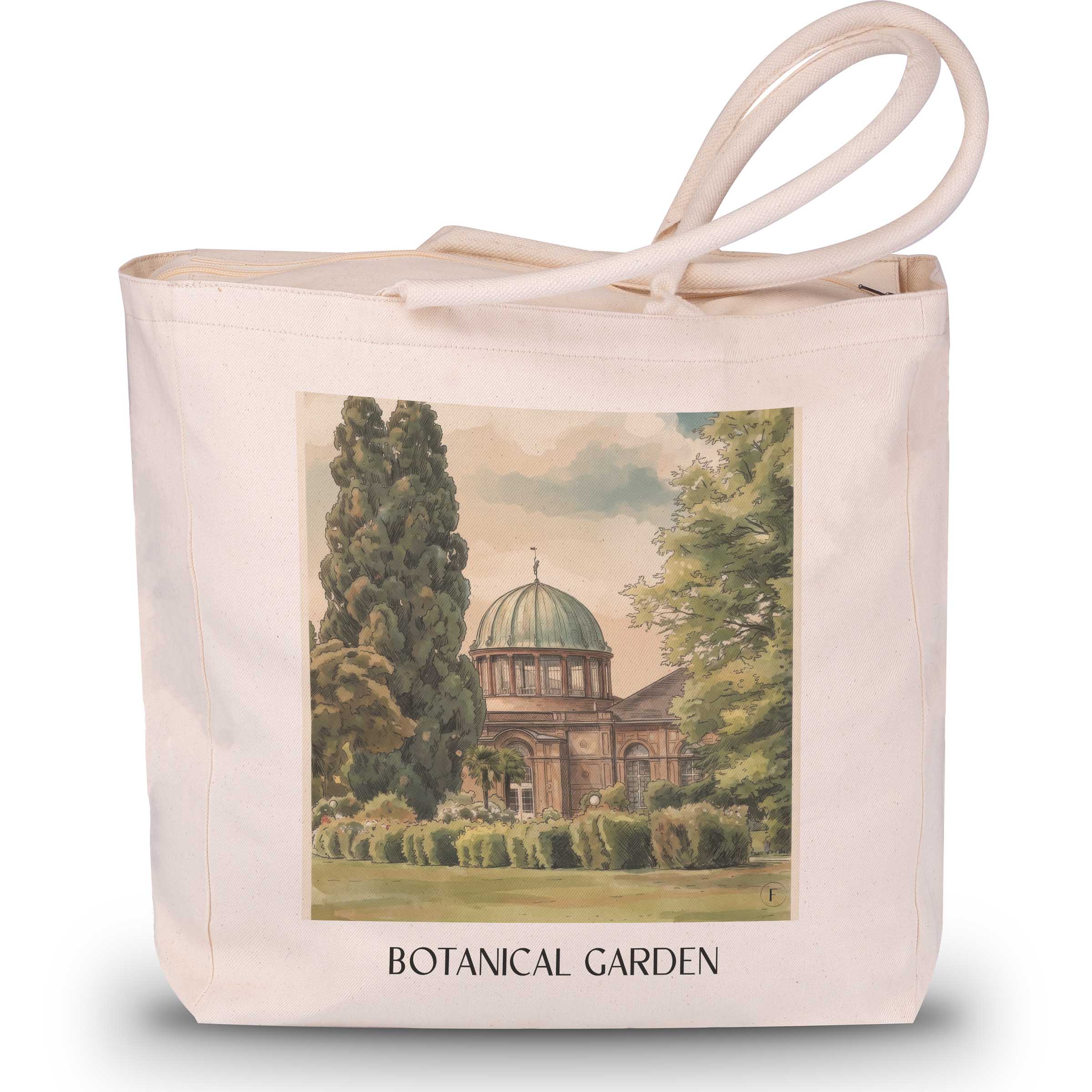 Botanischer Garten Shopping Tasche - Karlsruhe - Deutschland Tote Bag - Einkaufstasche im Aquarell Stil - favplace