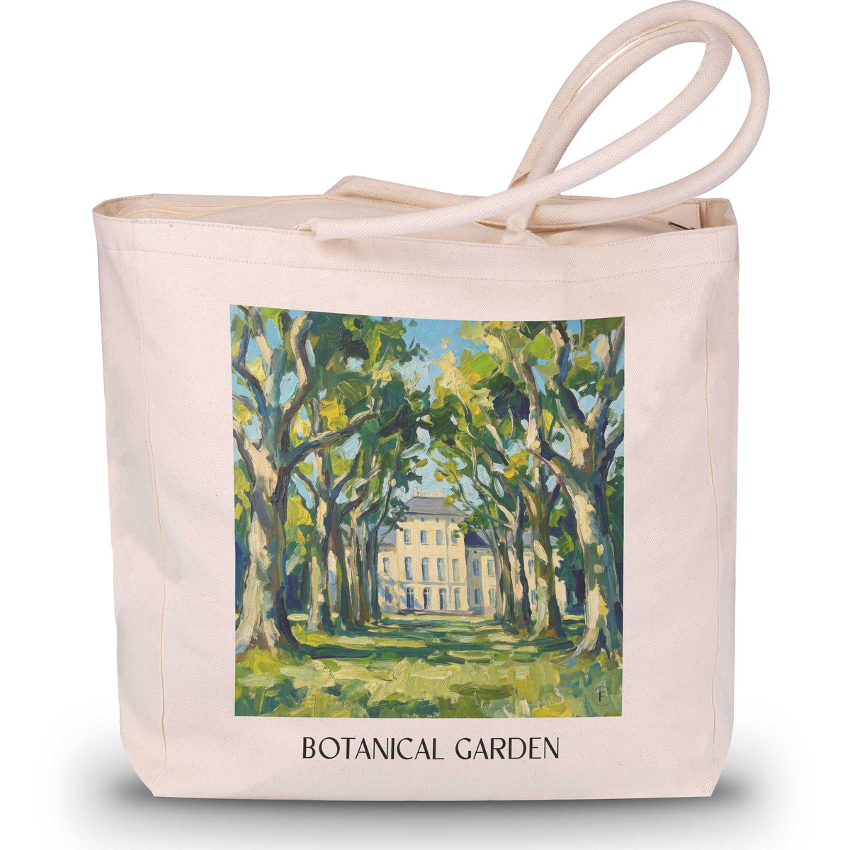 Botanischer Garten Shopping Tasche - Krefeld - Deutschland Tote Bag - Einkaufstasche im Ölgemälde Stil - favplace