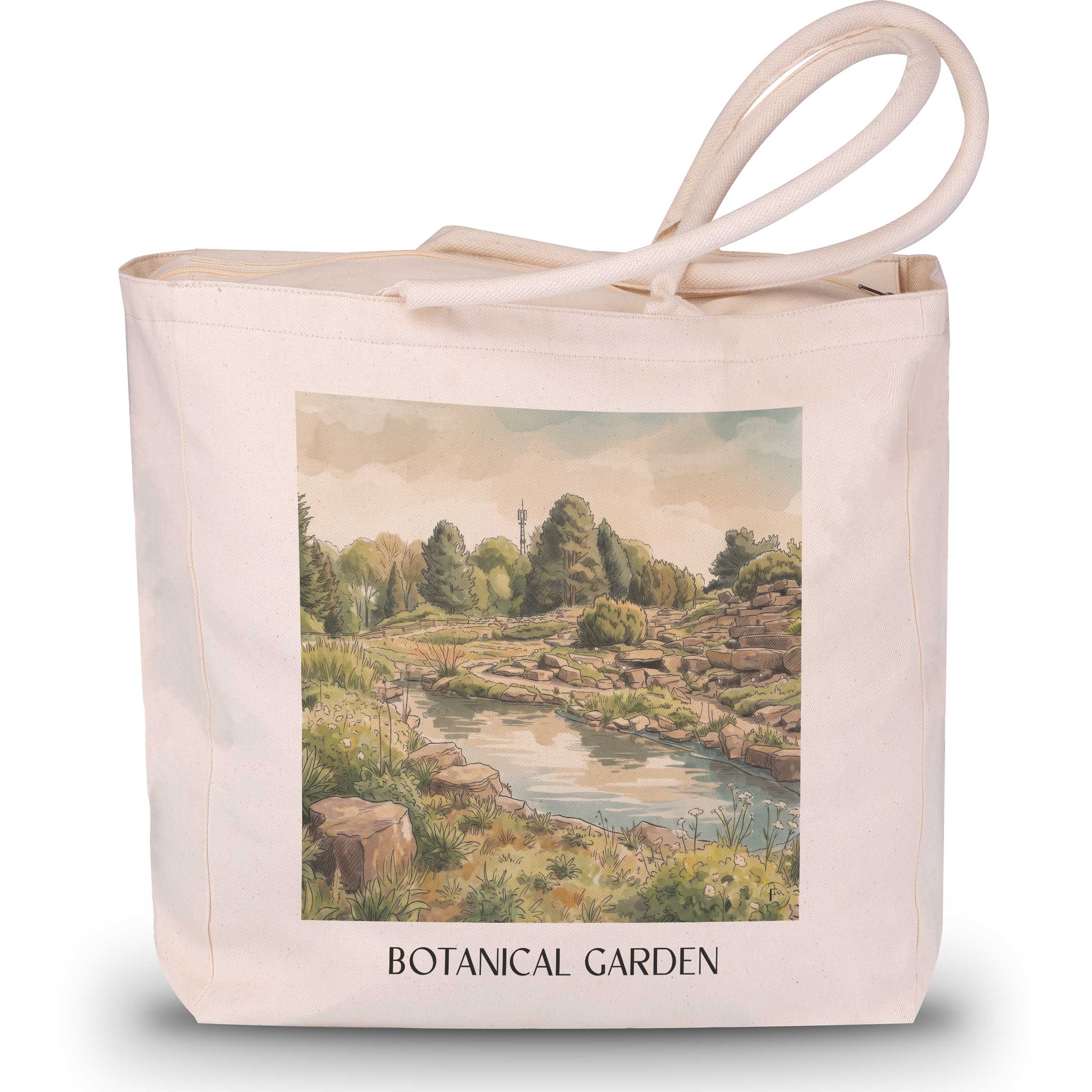 Botanischer Garten Shopping Tasche - Osnabrück - Deutschland Tote Bag - Einkaufstasche im Aquarell Stil - favplace