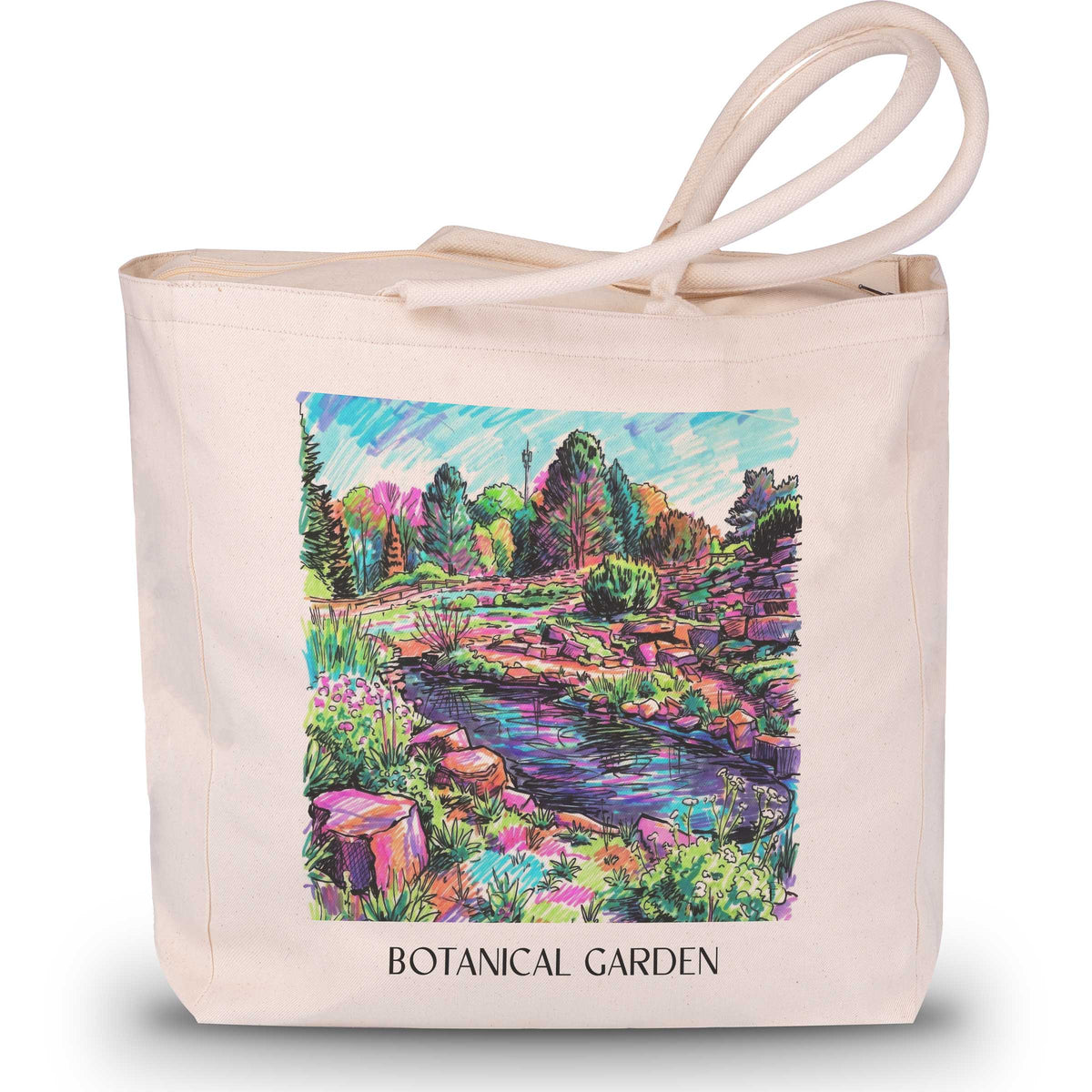 Botanischer Garten Shopping Tasche - Osnabrück - Deutschland Tote Bag - Einkaufstasche im Tag Graffiti Stil - favplace