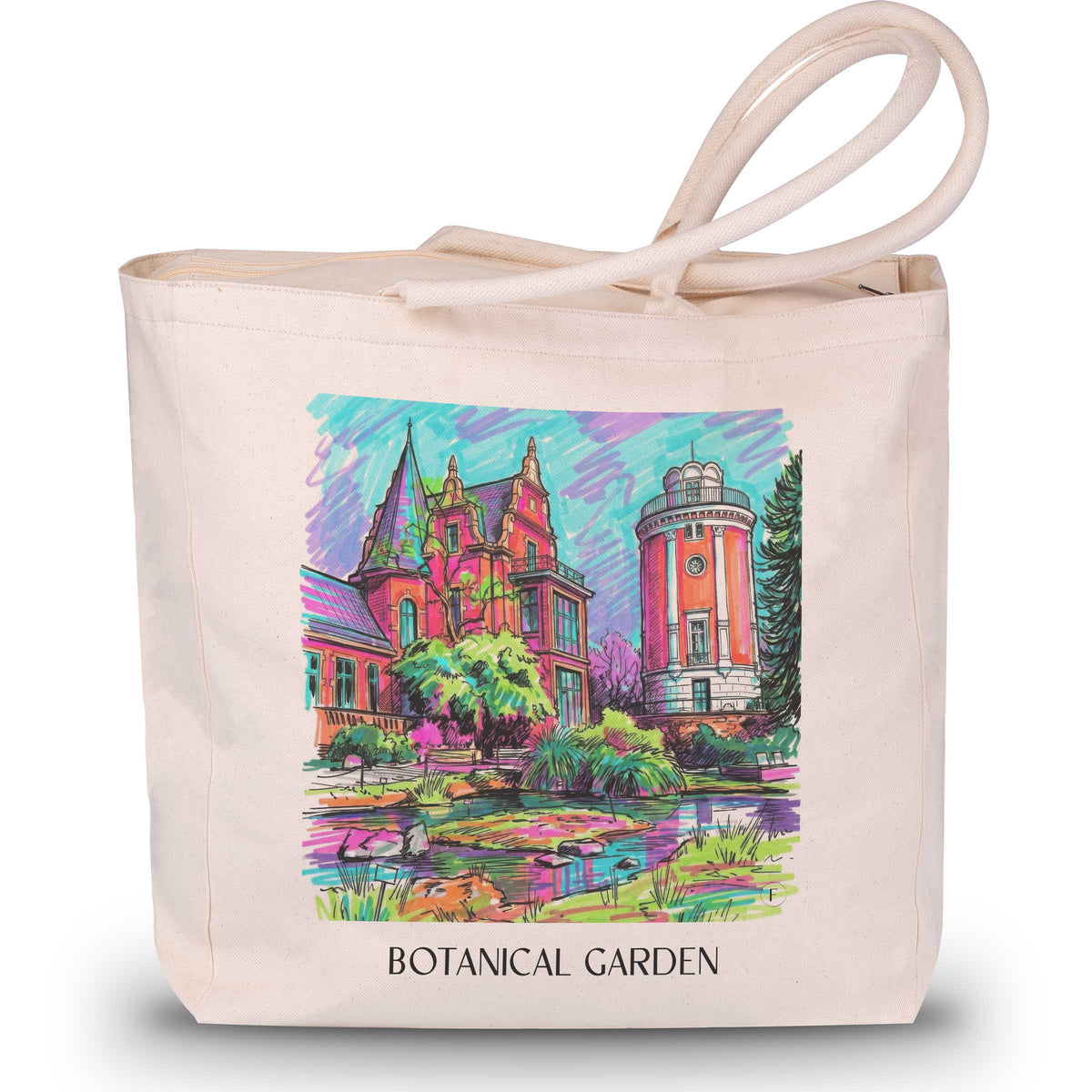 Botanischer Garten Shopping Tasche - Wuppertal - Deutschland Tote Bag - Einkaufstasche im Tag Graffiti Stil - favplace