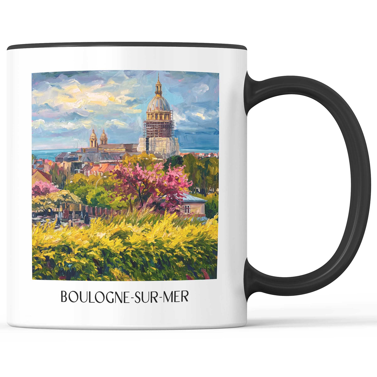 boulogne-sur-mer-côte-d'opale-frankreich-kaffeebecher-oil-painting-oelgemaelde