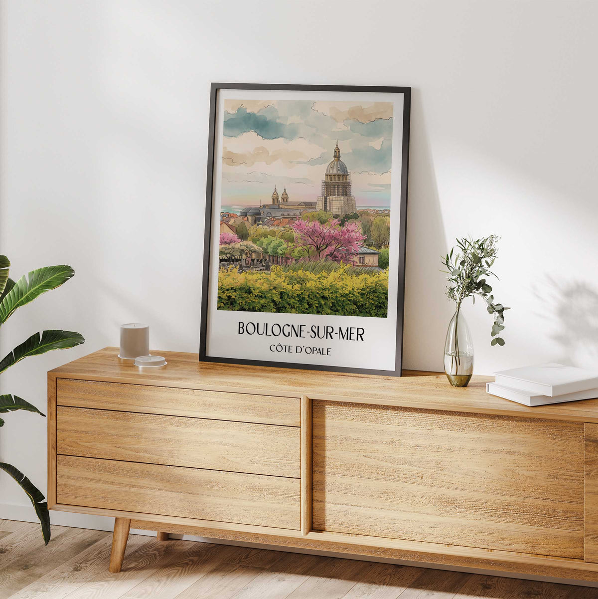 boulogne-sur-mer-côte-d'opale-frankreich-poster-aquarell