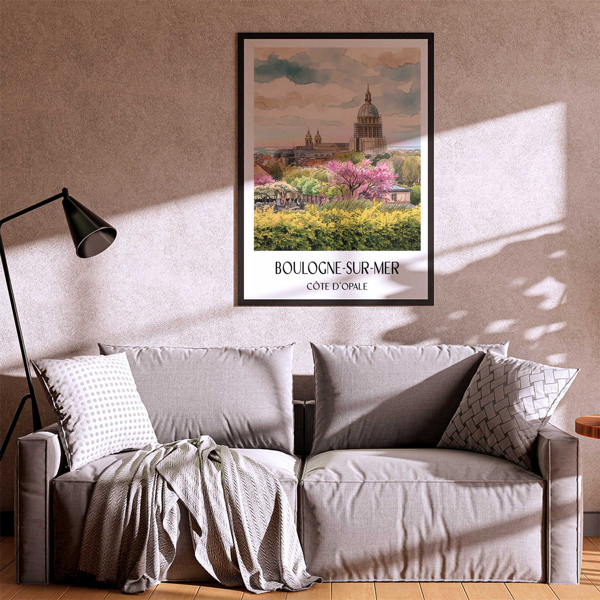 boulogne-sur-mer-côte-d'opale-frankreich-poster-aquarell