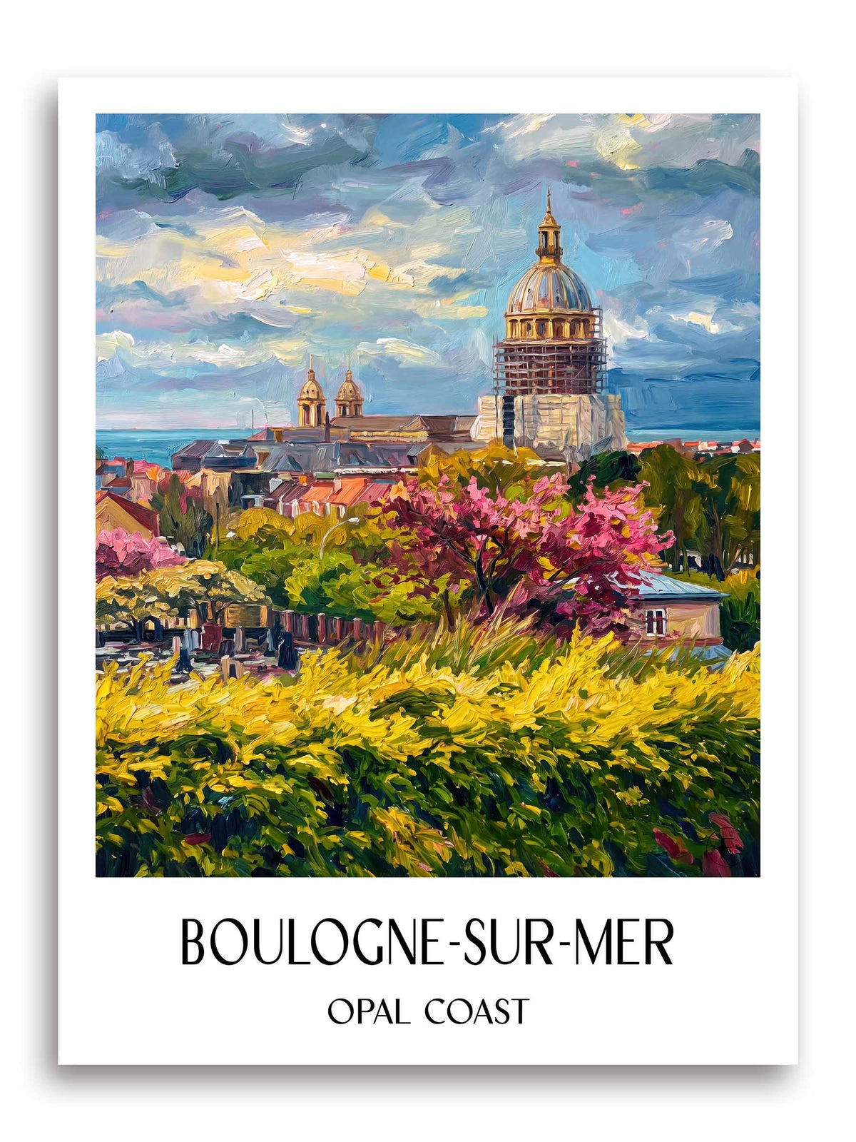 Boulogne-sur-Mer Poster - Côte d'Opale - Frankreich Kunstdruck - Ölgemälde von A4 bis A1 - favplace