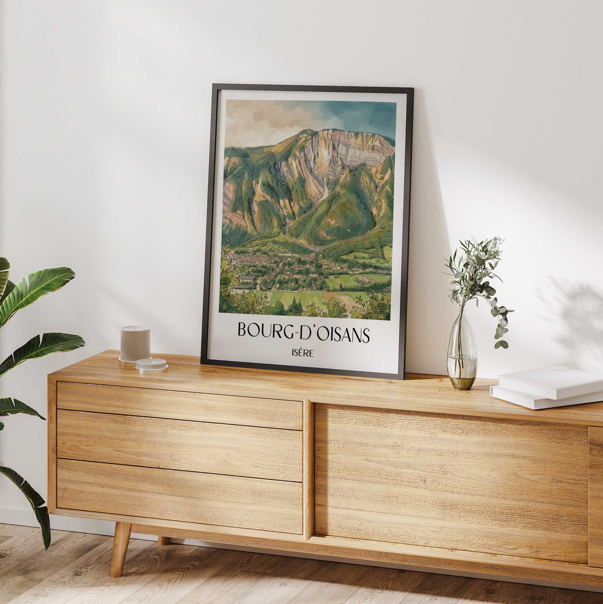 bourg-d'oisans-isère-frankreich-poster-aquarell