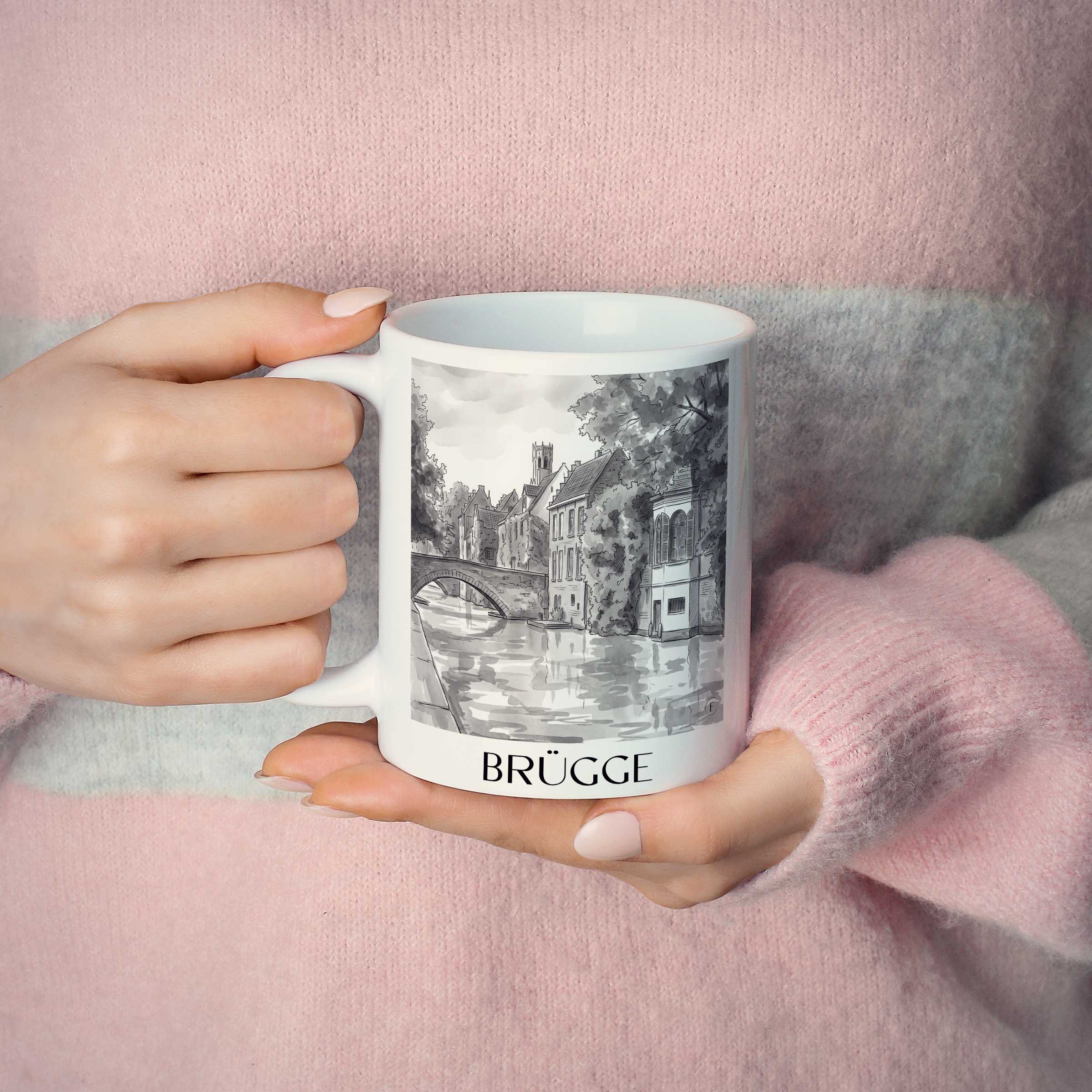 brügge-belgien-kaffeebecher-aquarell-schwarz-weiss