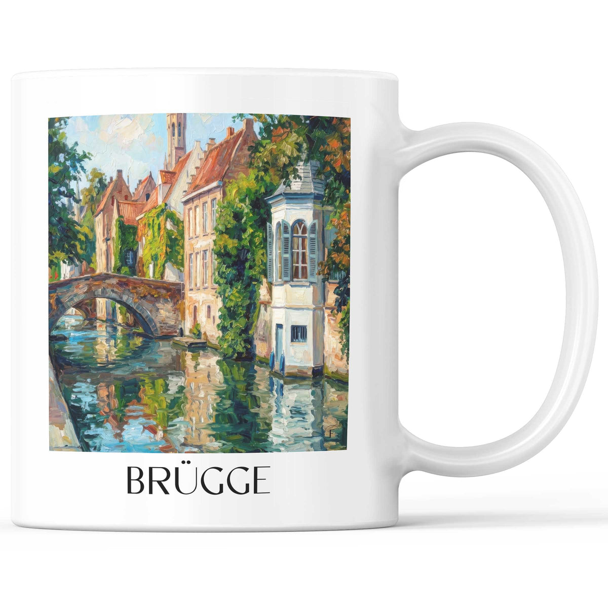 Brügge - Belgien Becher - Kaffeetasse im Ölgemälde Stil - favplace