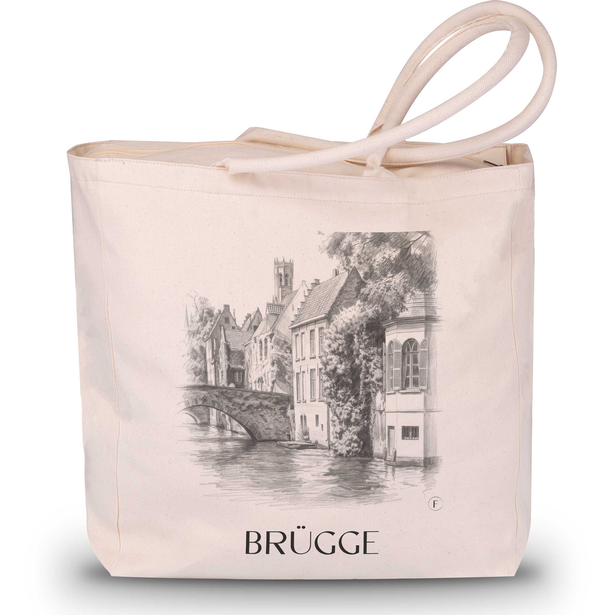 brügge-belgien-einkaufstasche-bleistift-zeichnung-drawing
