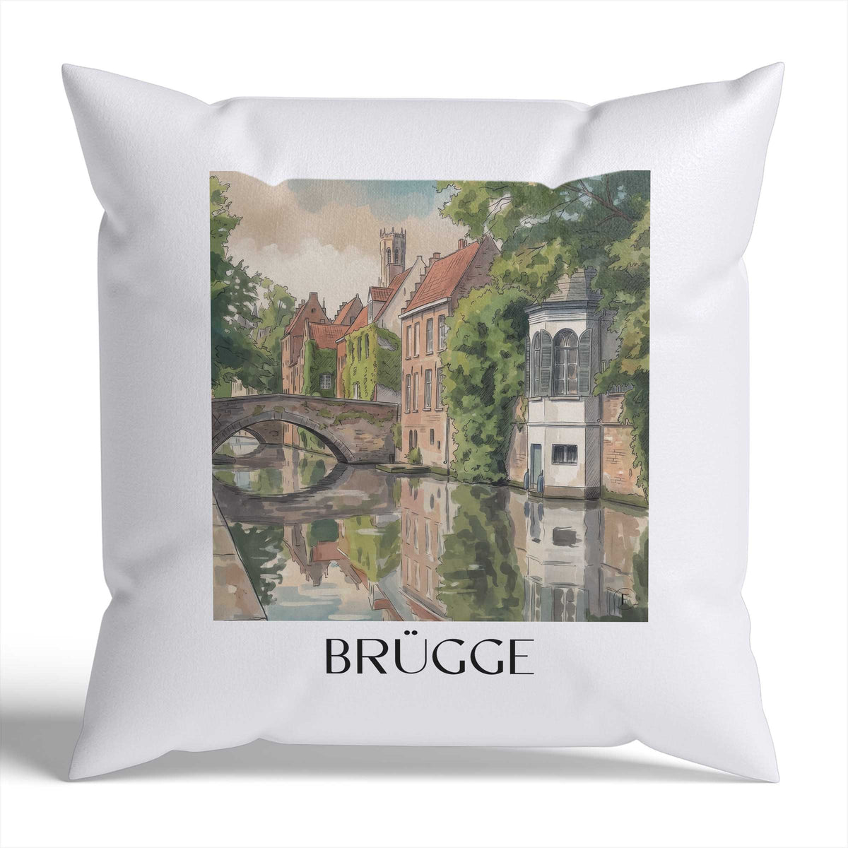 brügge-belgien-belgien-kissenbezug-aquarell