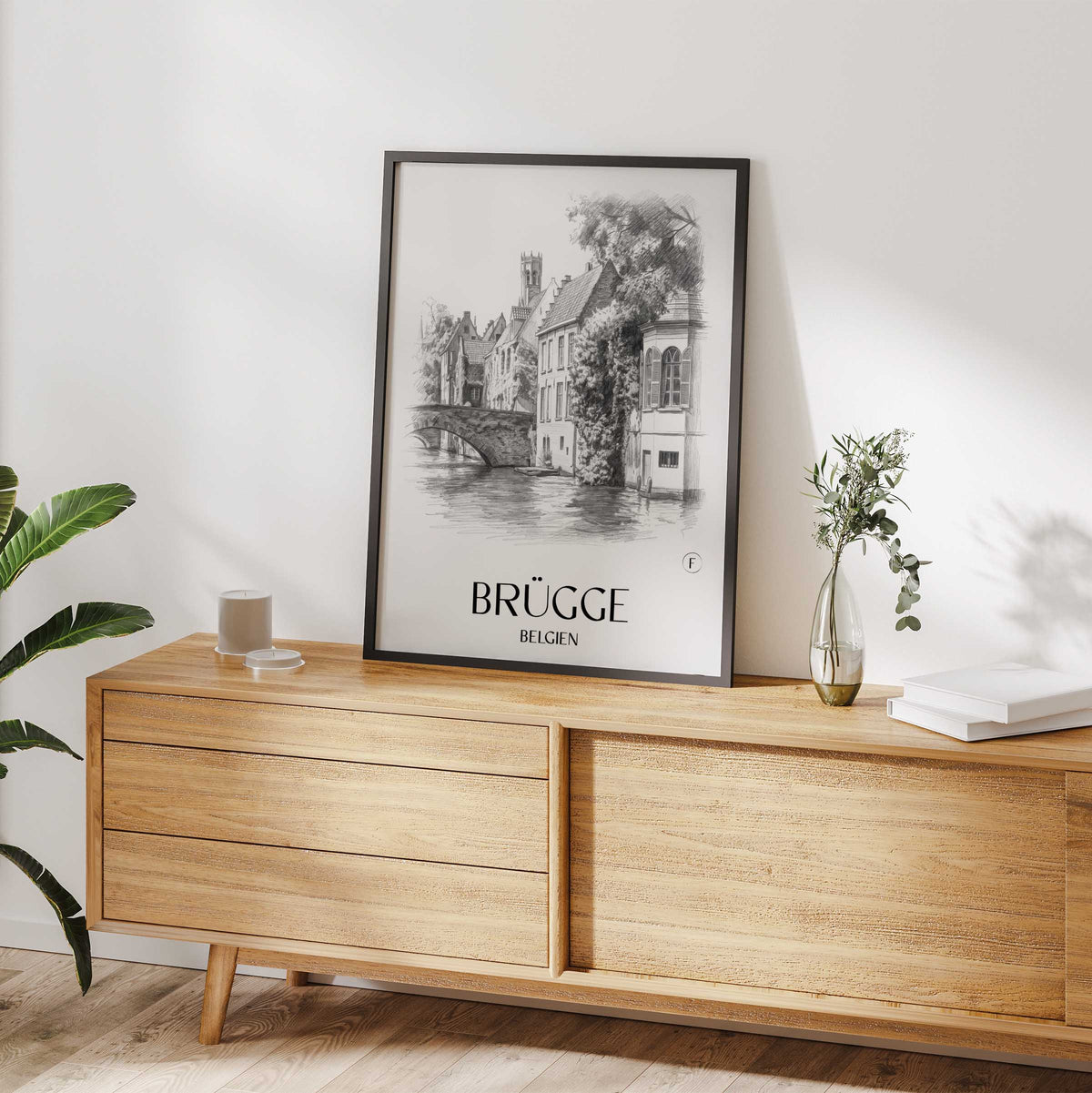brügge-belgien-poster-bleistift-zeichnung-drawing