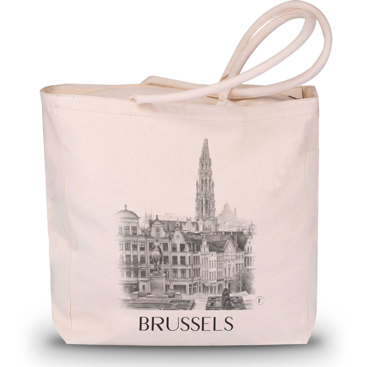 Brüssel - Belgien Tote Bag - Einkaufstasche im Zeichnung Stil - favplace