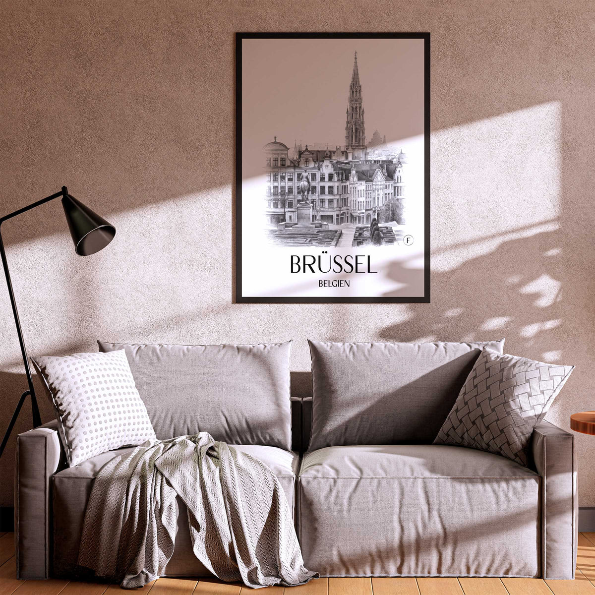 brüssel-belgien-poster-bleistift-zeichnung-drawing