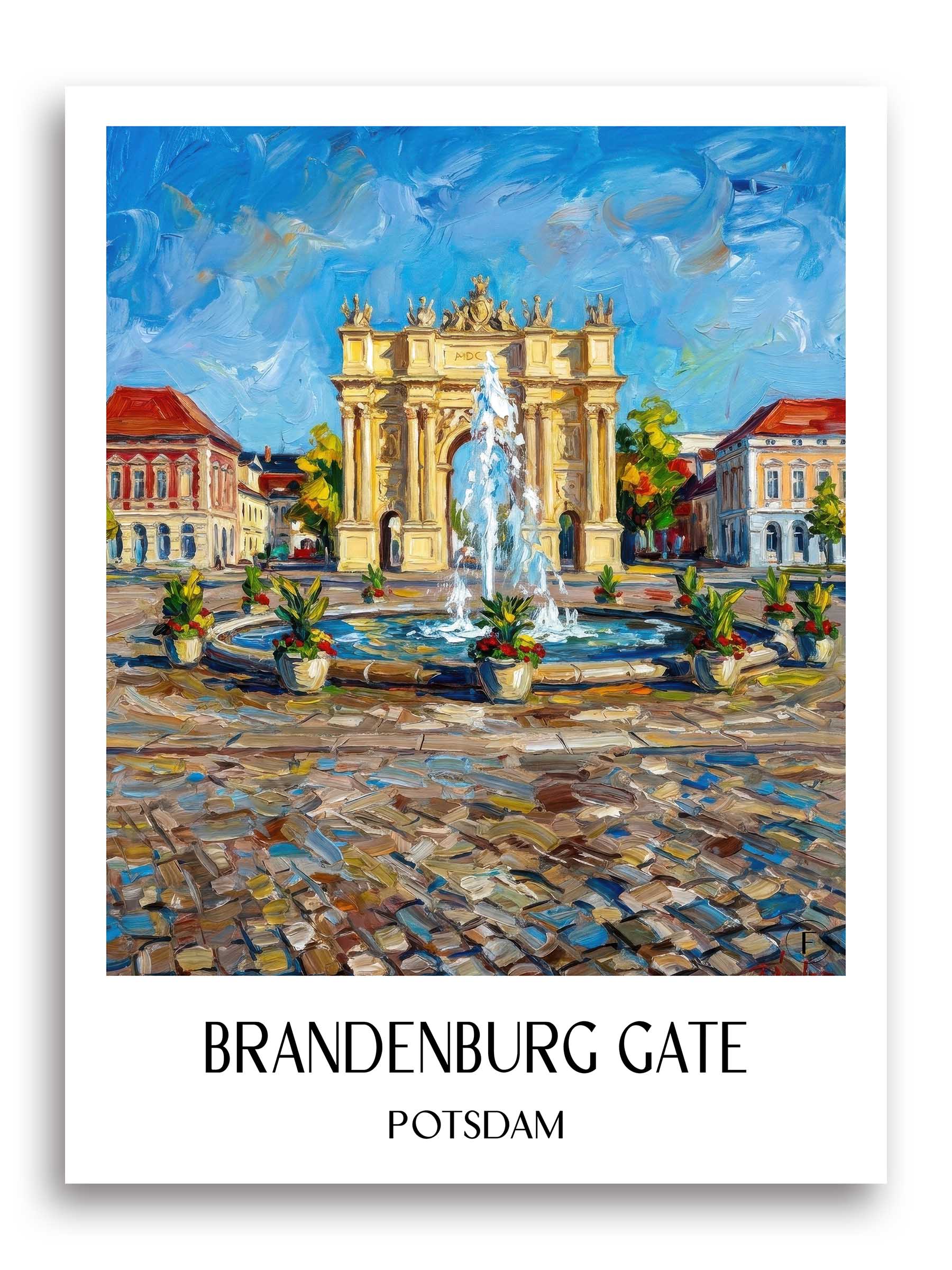 Brandenburger Tor Poster - Potsdam - Deutschland Kunstdruck - Ölgemälde von A4 bis A1 - favplace
