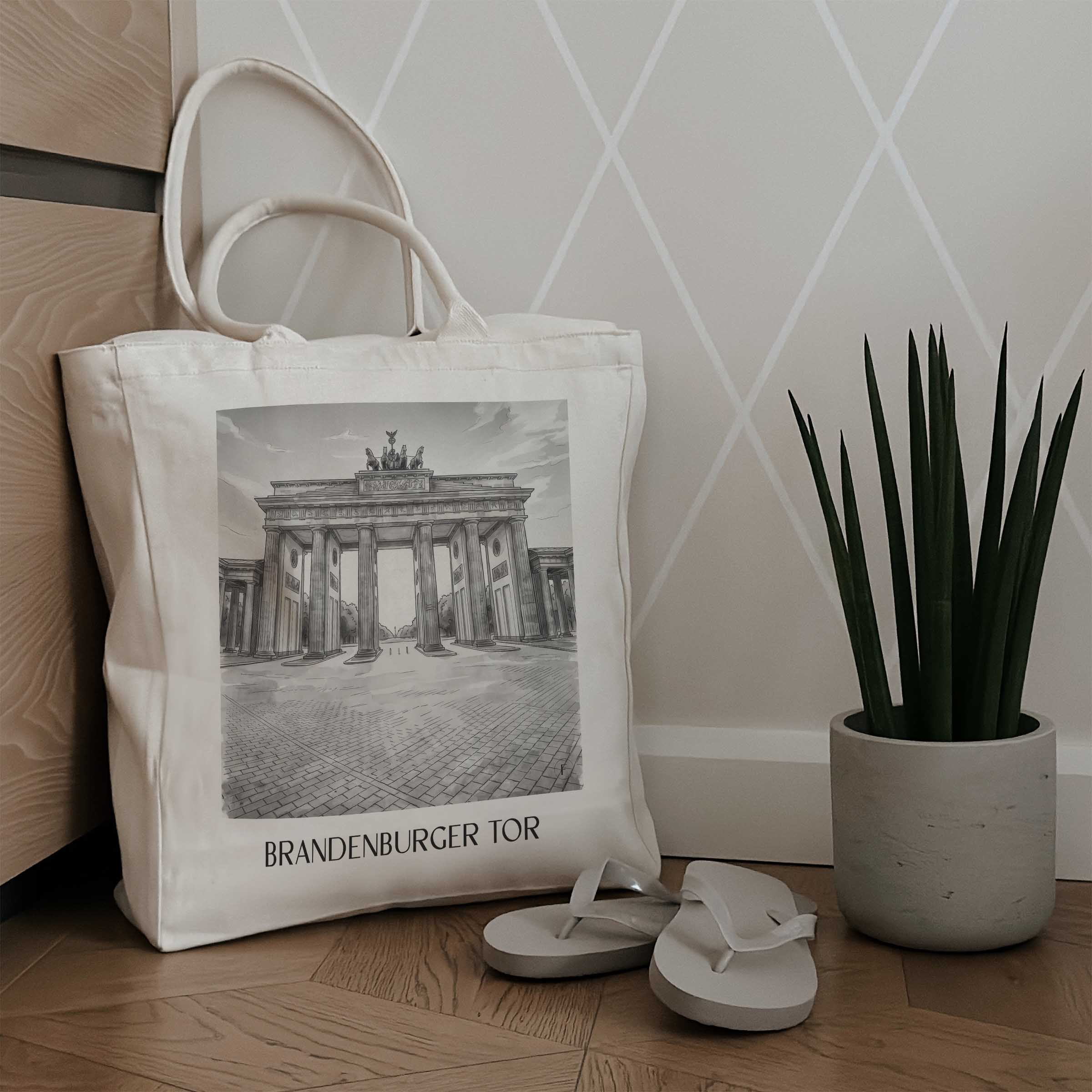 brandenburger-tor-berlin-deutschland-einkaufstasche-aquarell-schwarz-weiss