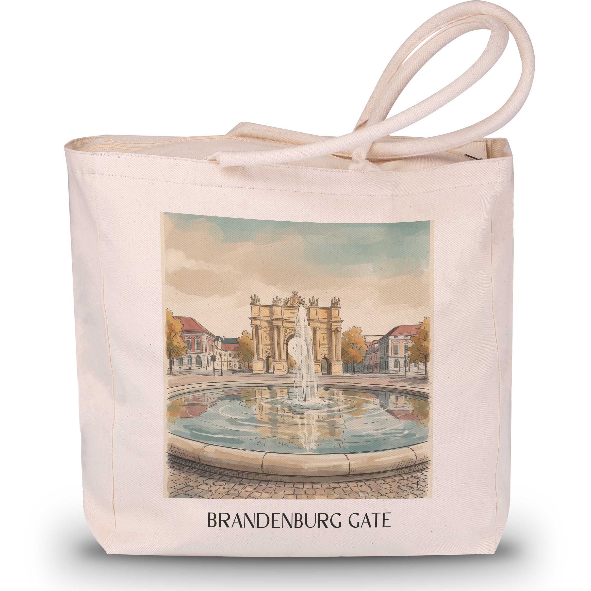 Brandenburger Tor Shopping Tasche - Potsdam - Deutschland Tote Bag - Einkaufstasche im Aquarell Stil - favplace