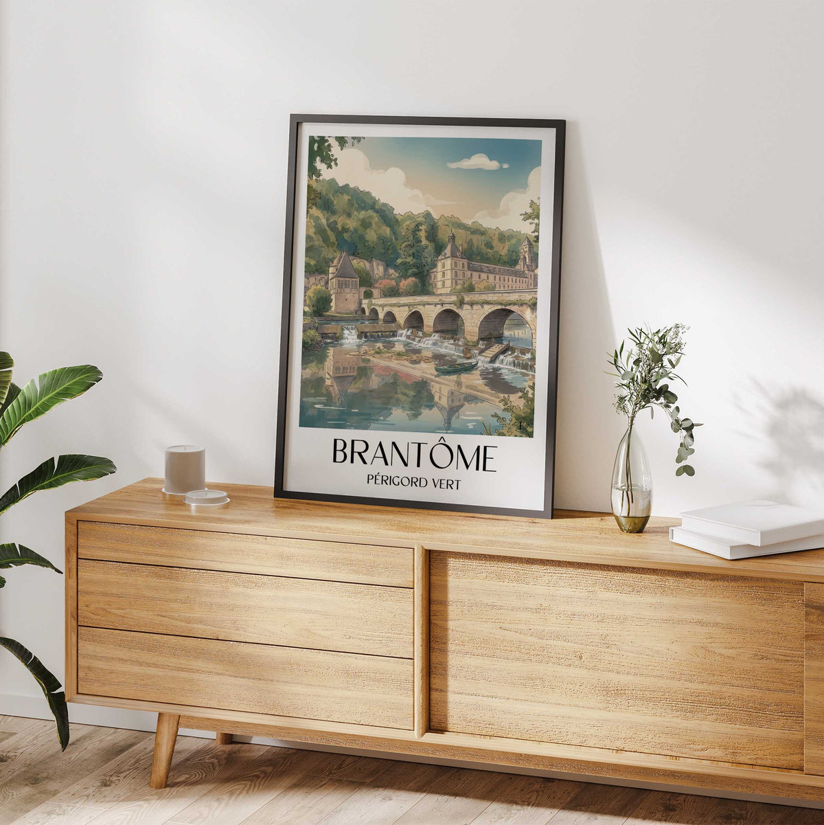 brantôme-périgord-vert-frankreich-poster-aquarell