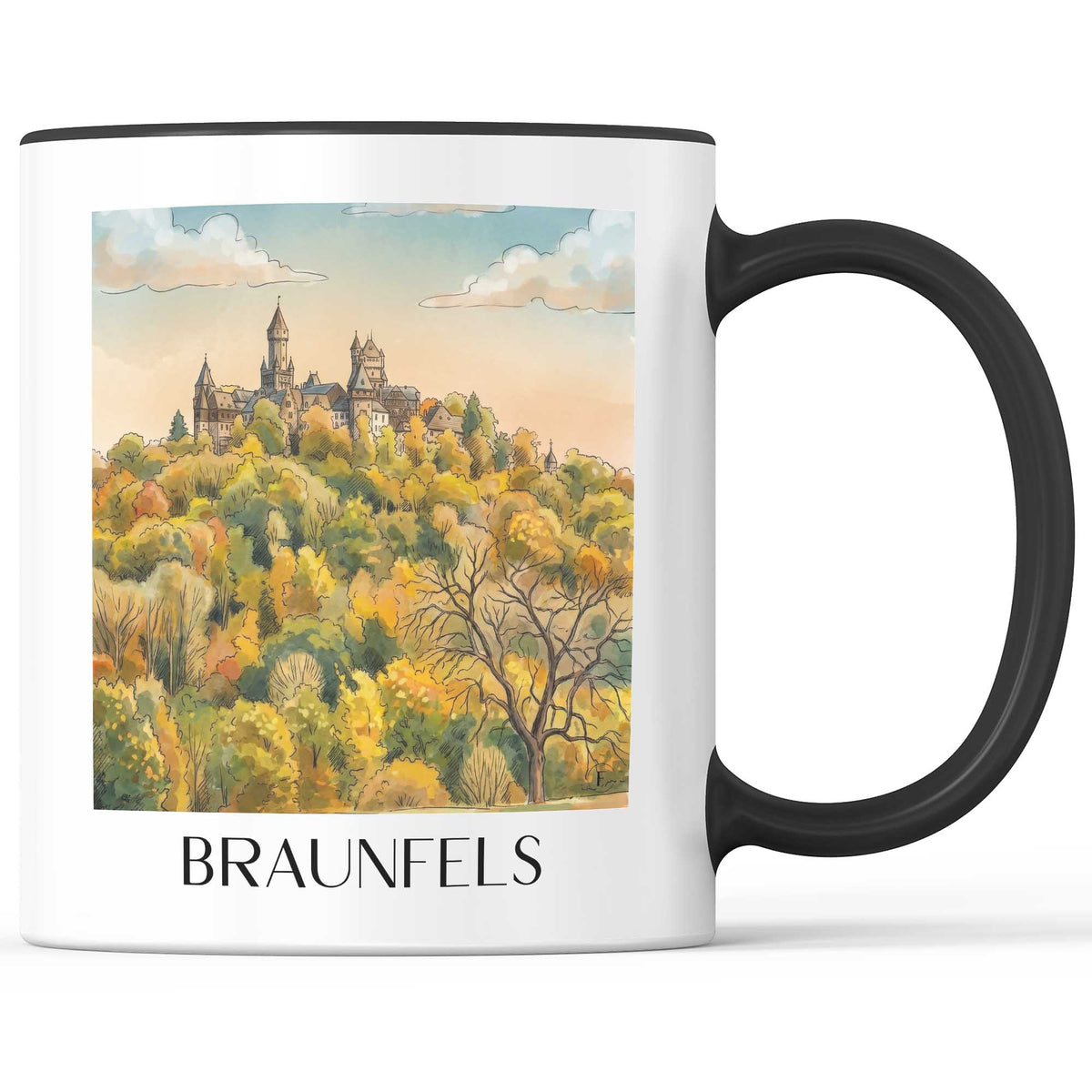 braunfels-lahntal-deutschland-kaffeebecher-aquarell