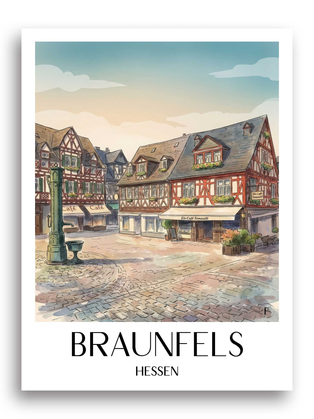 braunfels-hessen-deutschland-poster-aquarell