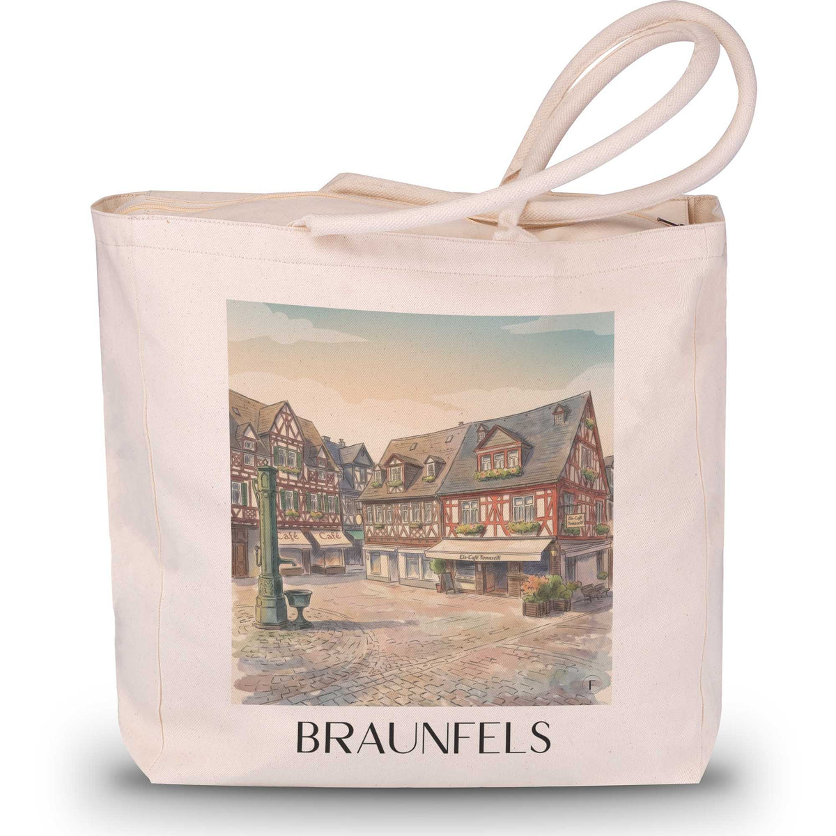 braunfels-hessen-deutschland-einkaufstasche-aquarell