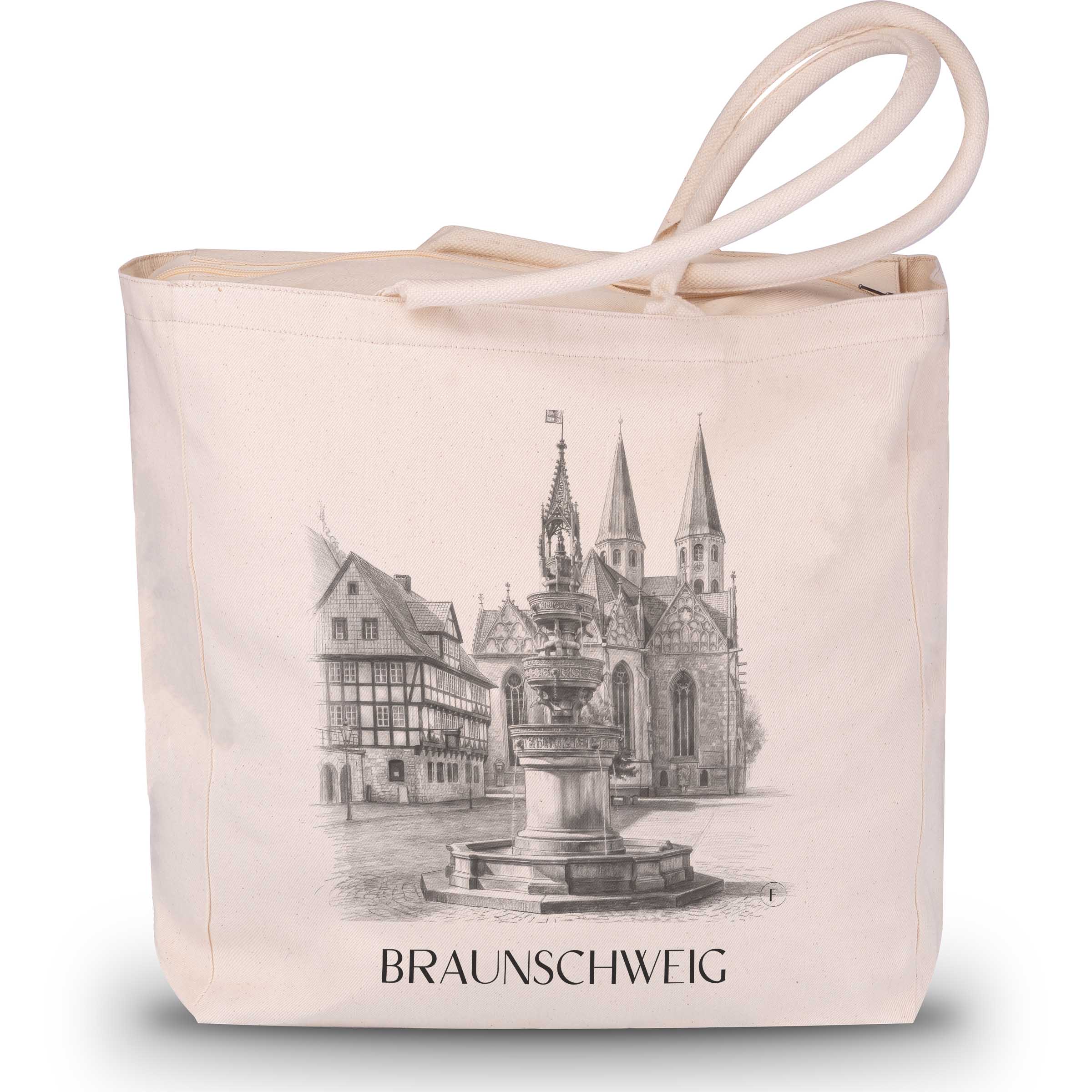braunschweig-deutschland-einkaufstasche-bleistift-zeichnung-drawing