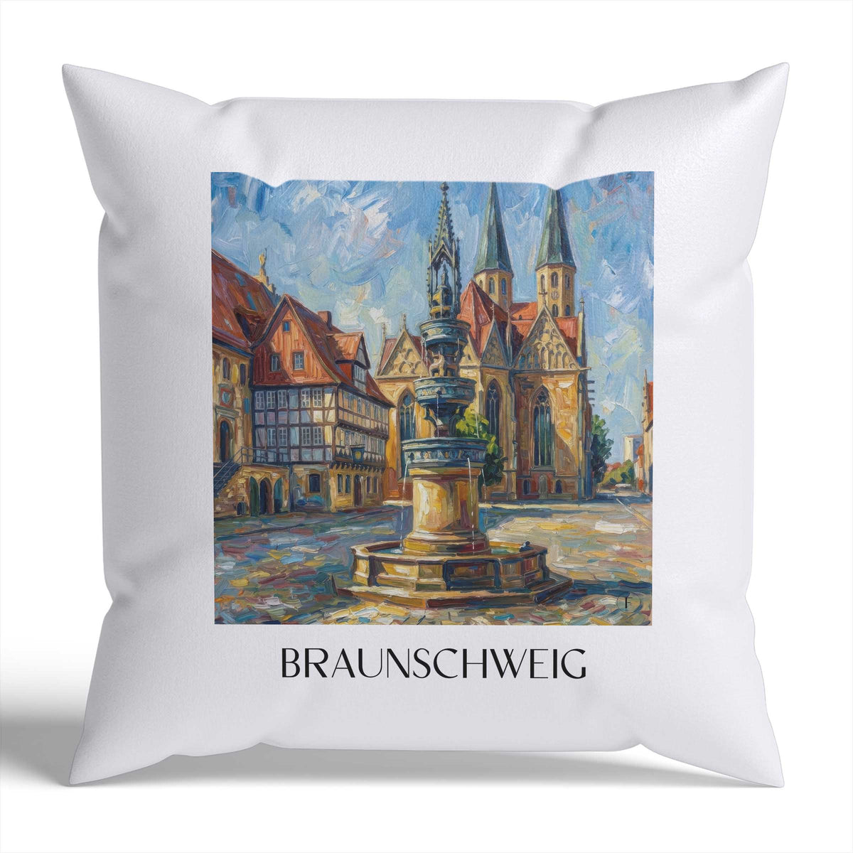 Braunschweig Kissenhülle - Zierkissen Bezug - Deutschland - Deutschland Kissen bzw. Kissenbezug im Ölgemälde Stil - favplace