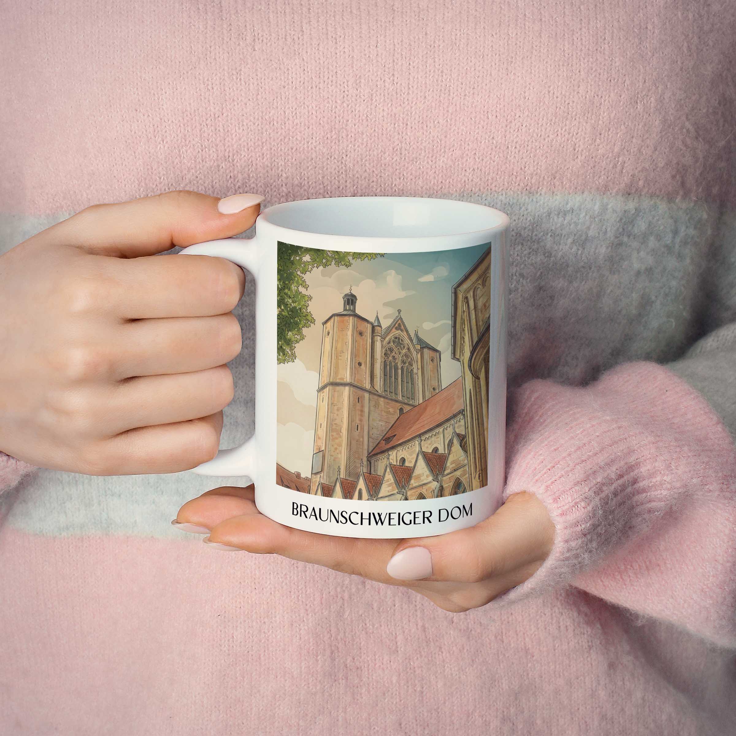 braunschweiger-dom-niedersachsen-deutschland-kaffeebecher-aquarell