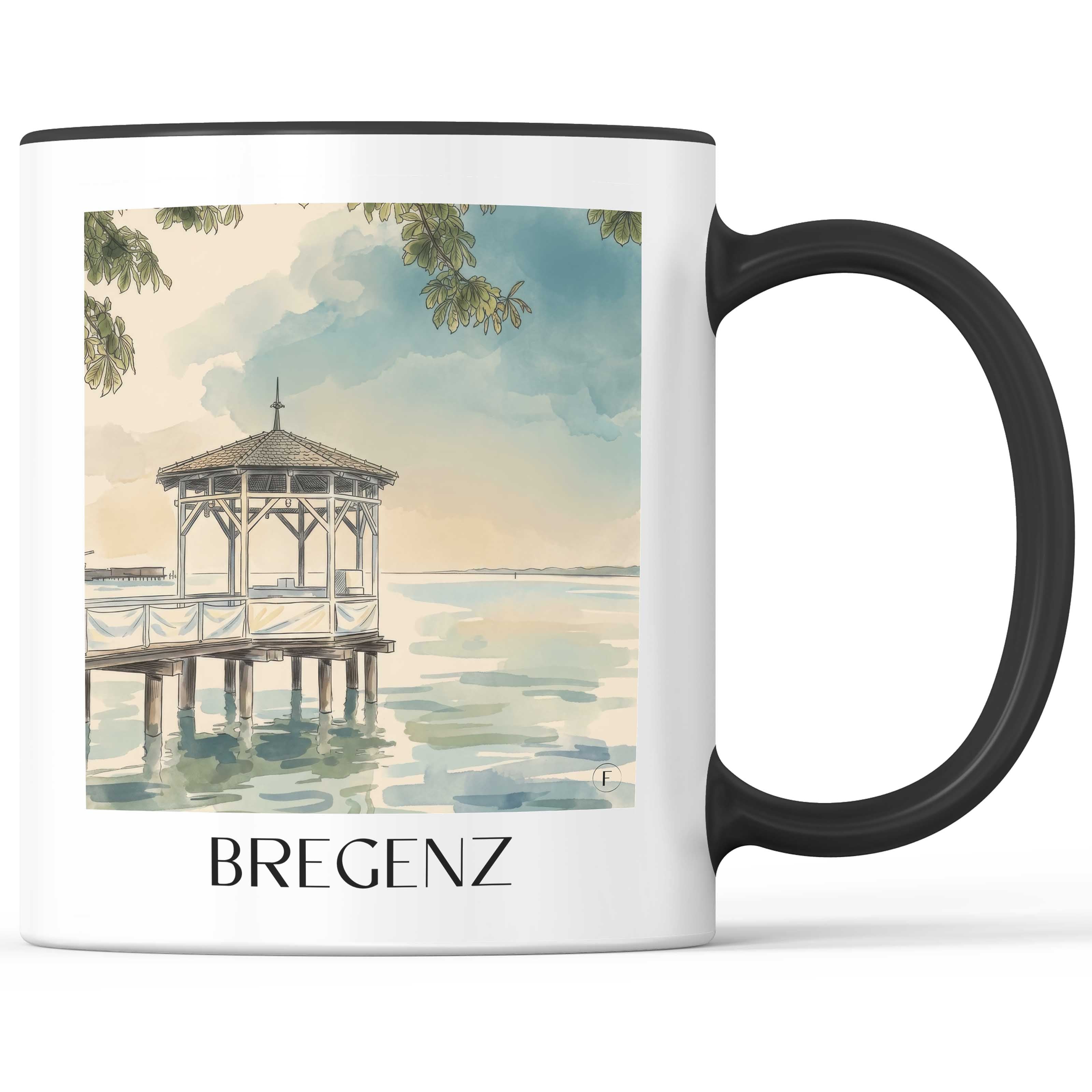 bregenz-vorarlberg-österreich-kaffeebecher-aquarell