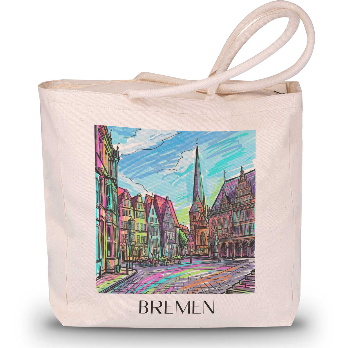 Bremen - Deutschland Tote Bag - Einkaufstasche im Tag Graffiti Stil - favplace