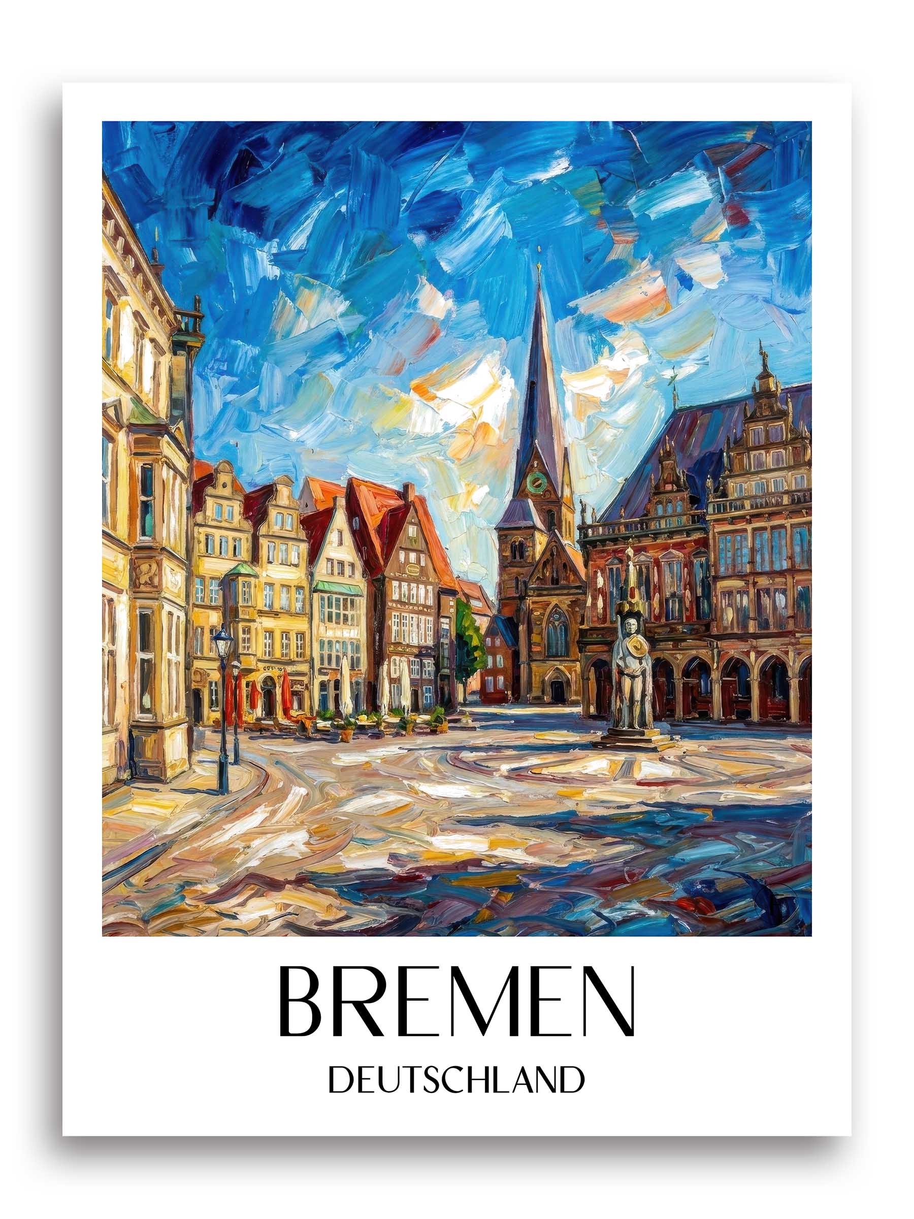 bremen-deutschland-poster-oil-painting-oelgemaelde