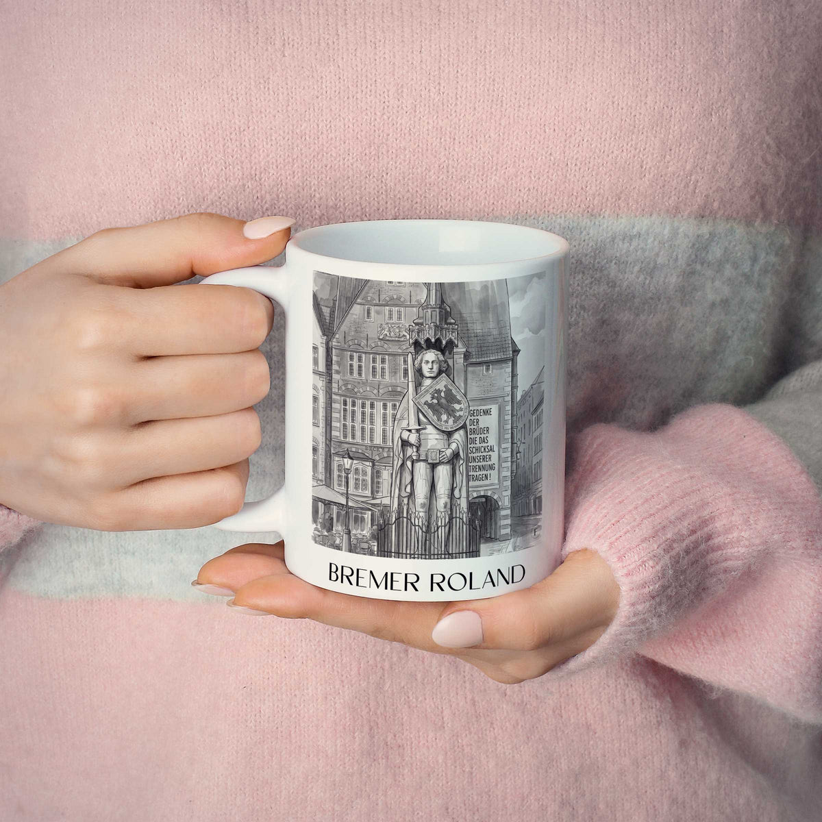 bremer-roland-deutschland-kaffeebecher-aquarell-schwarz-weiss