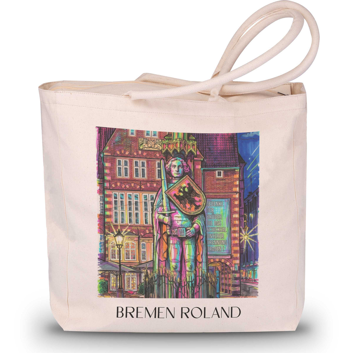 Bremer Roland - Deutschland Tote Bag - Einkaufstasche im Tag Graffiti Stil - favplace
