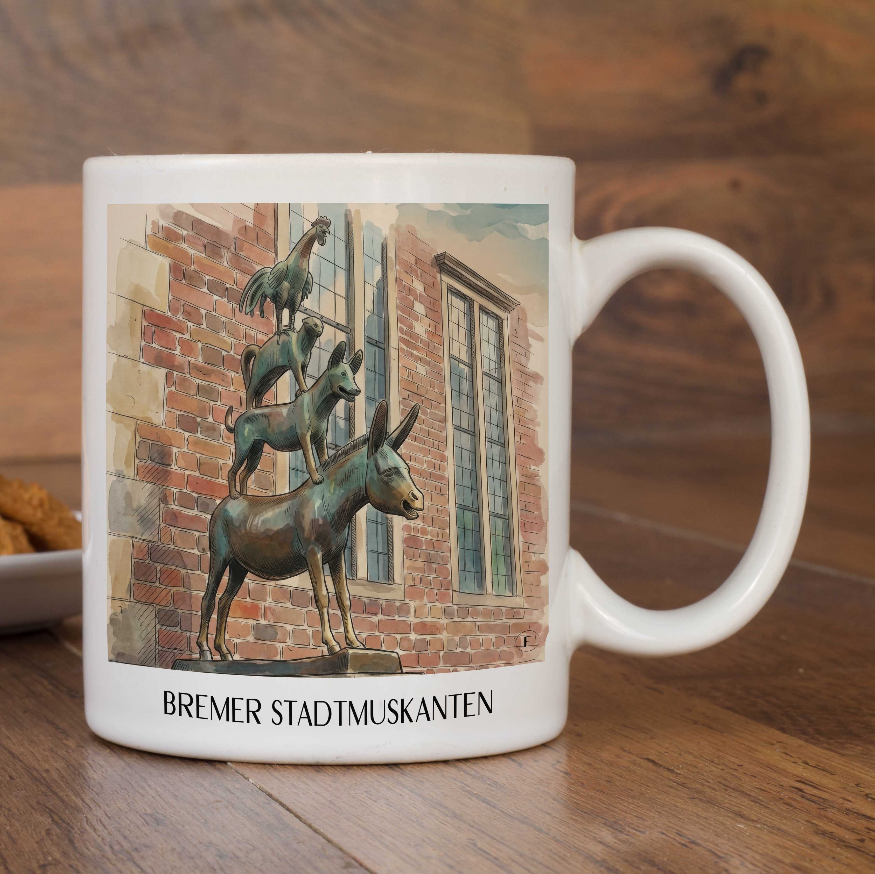 bremer-stadtmuskanten-deutschland-kaffeebecher-aquarell