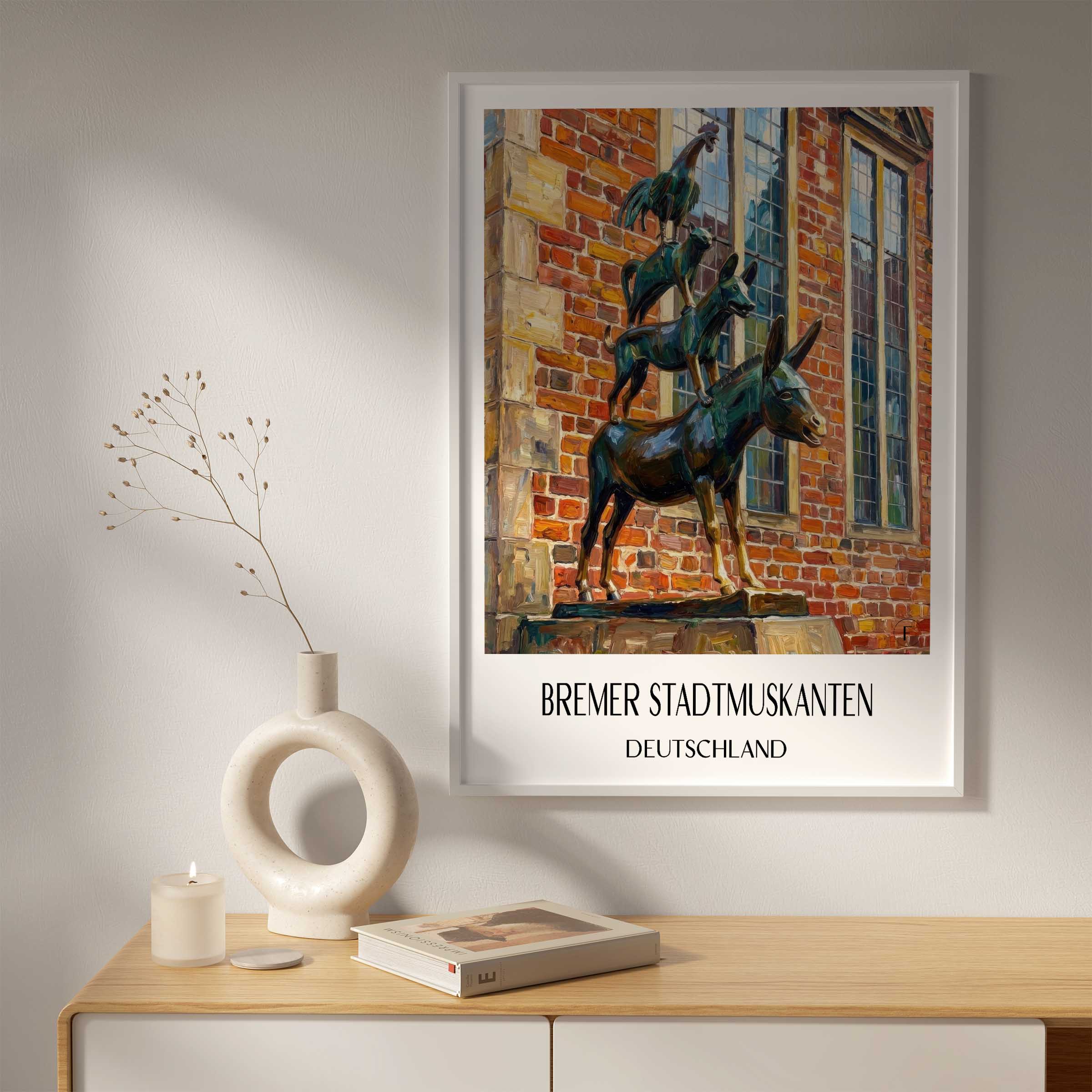 bremer-stadtmuskanten-deutschland-poster-oil-painting-oelgemaelde