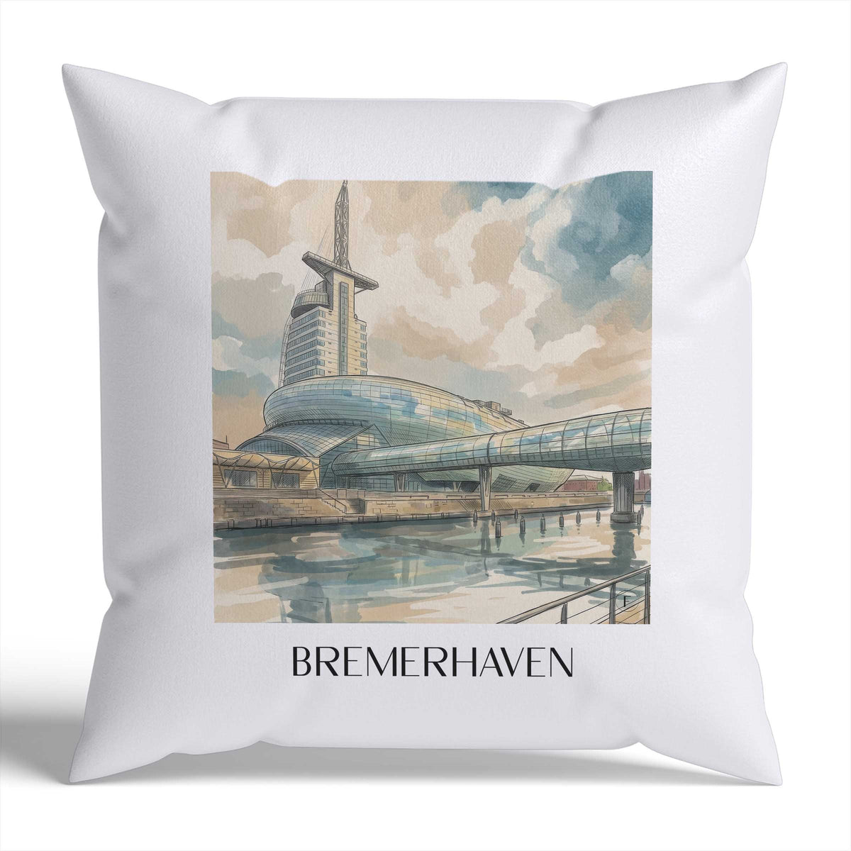 bremerhaven-bremen-deutschland-kissenbezug-aquarell