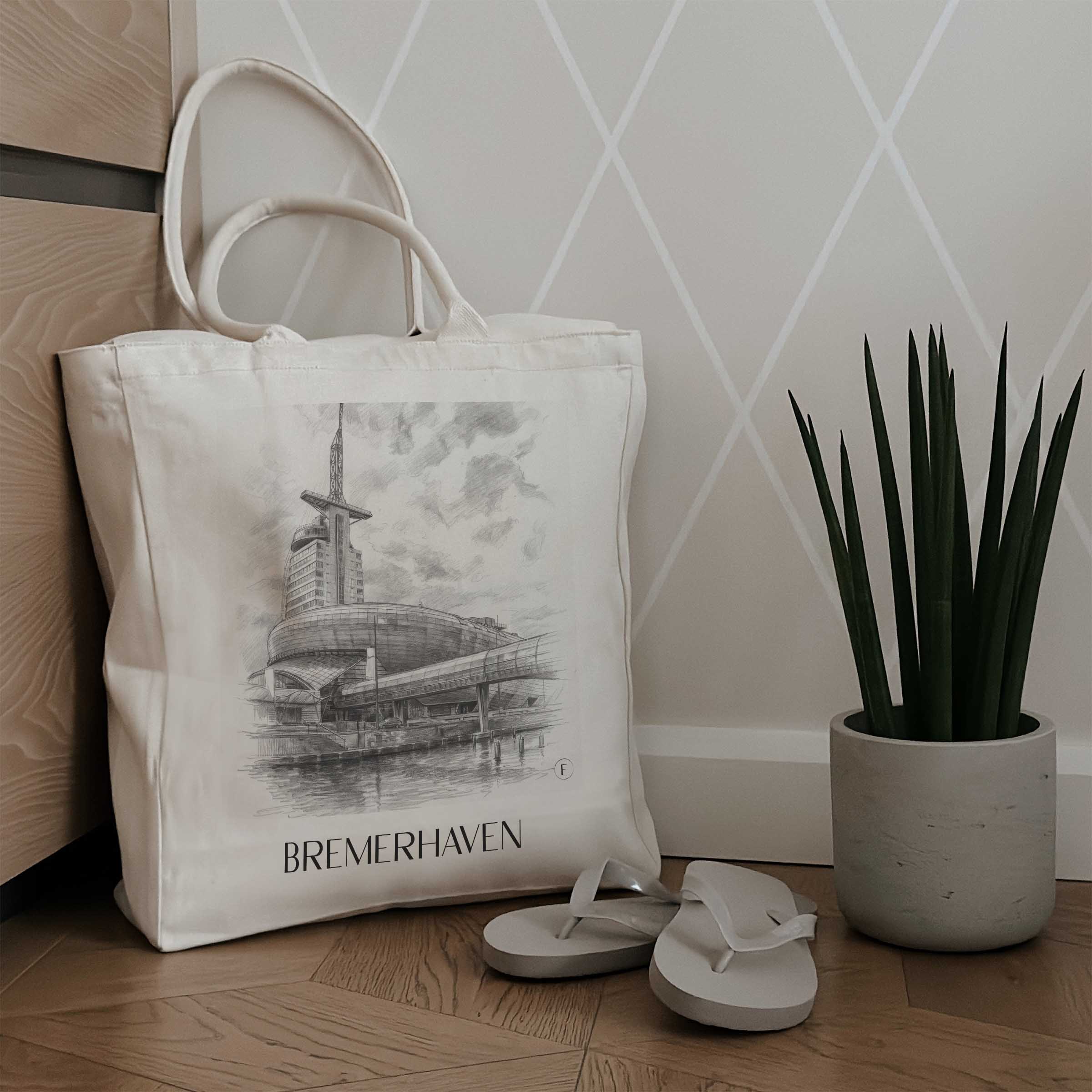 bremerhaven-bremen-deutschland-einkaufstasche-bleistift-zeichnung-drawing