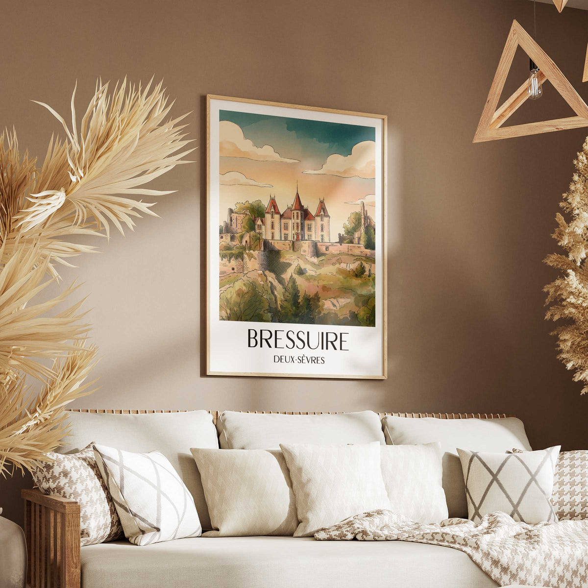 bressuire-deux-sèvres-frankreich-poster-aquarell