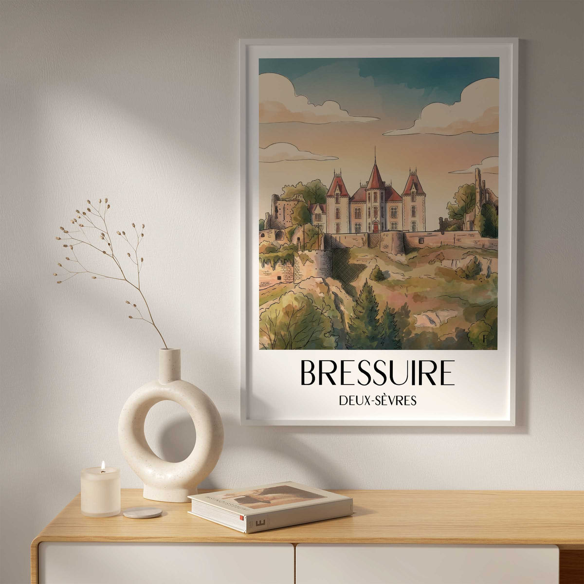 bressuire-deux-sèvres-frankreich-poster-aquarell