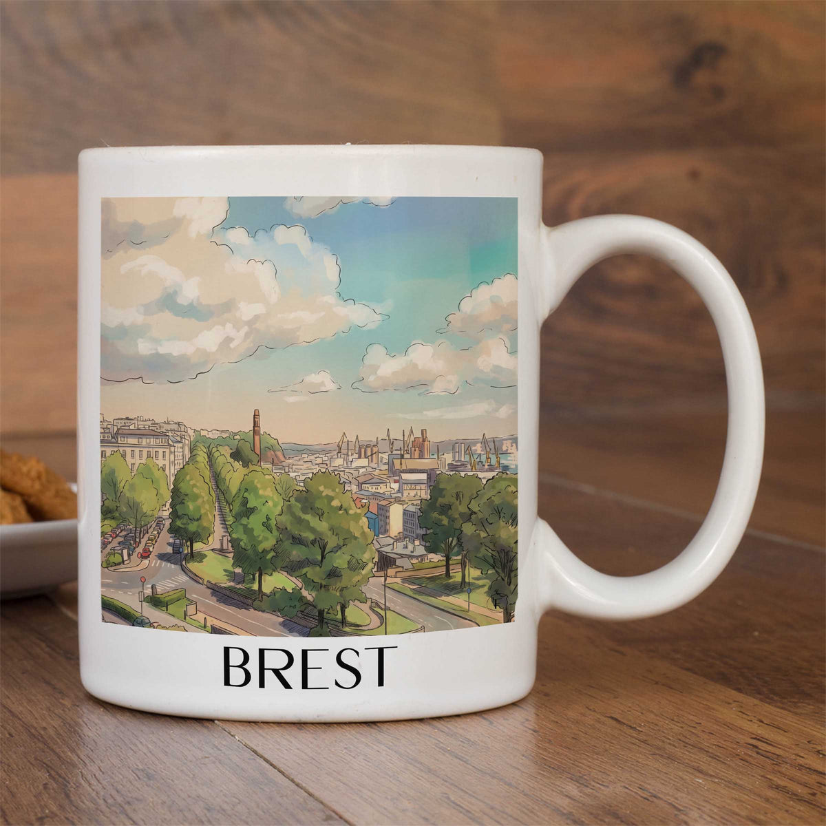 brest-finistère-frankreich-kaffeebecher-aquarell
