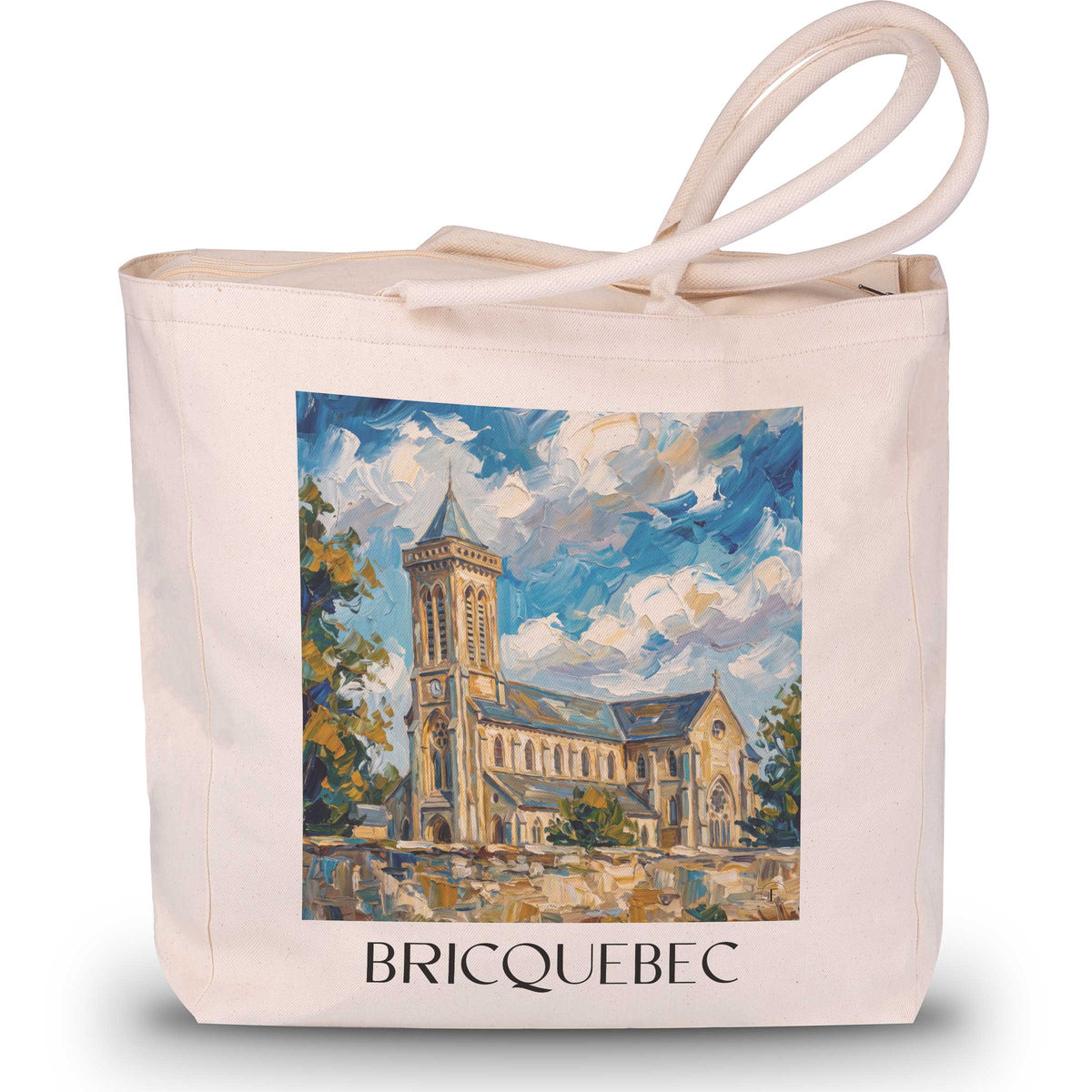 bricquebec-cotentin-frankreich-einkaufstasche-oil-painting-oelgemaelde