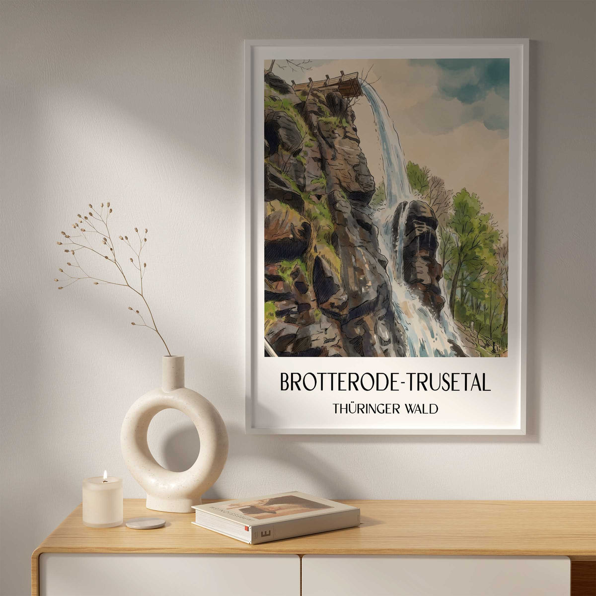 brotterode-trusetal-thüringer-wald-deutschland-poster-aquarell