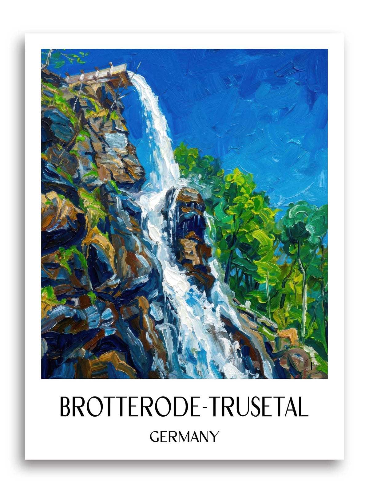 Brotterode-Trusetal Poster - Thüringer Wald - Deutschland Kunstdruck - Ölgemälde von A4 bis A1 - favplace