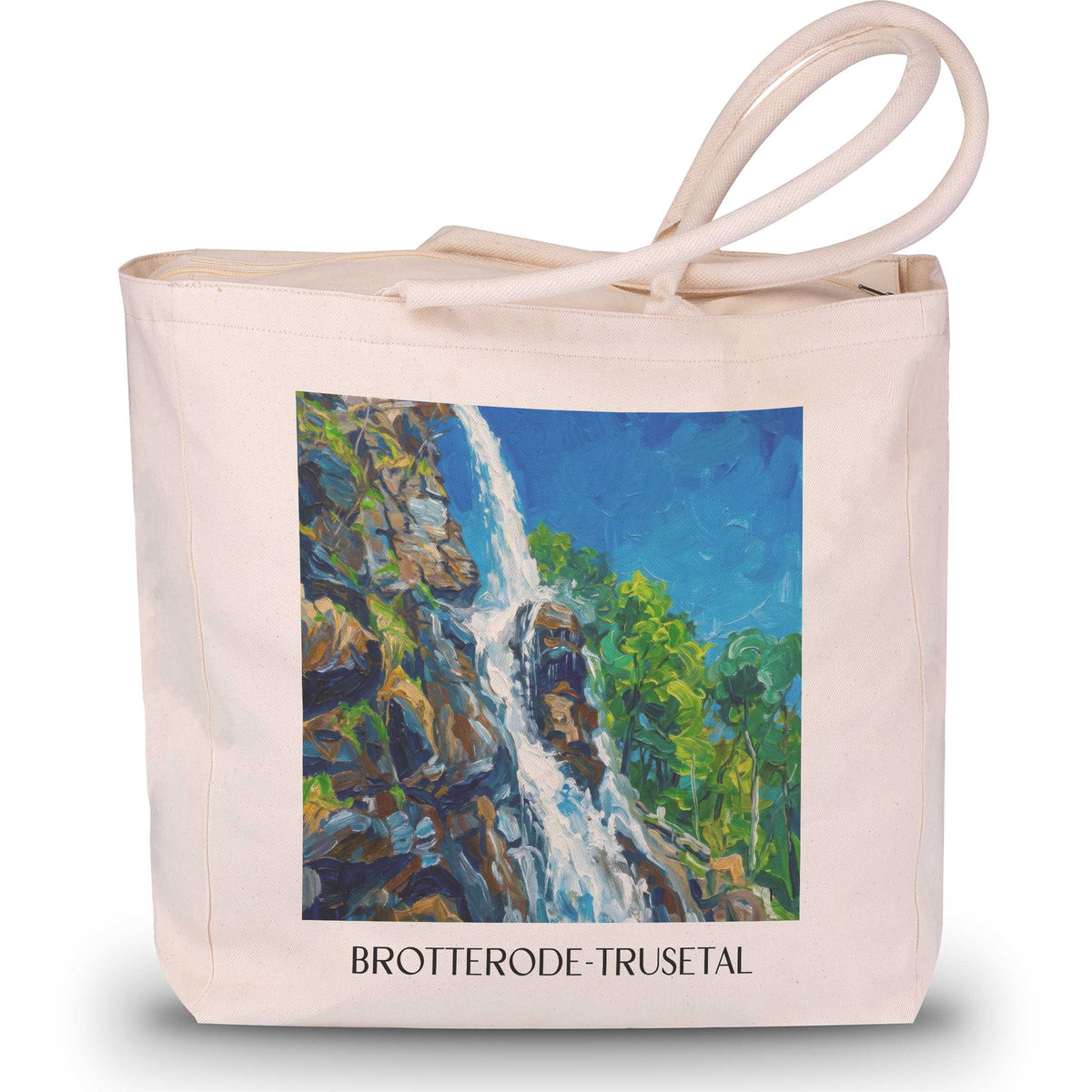 brotterode-trusetal-thüringer-wald-deutschland-einkaufstasche-oil-painting-oelgemaelde