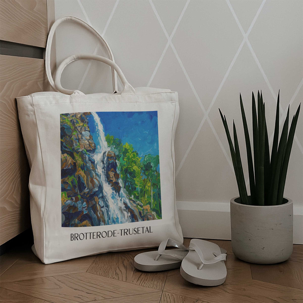 brotterode-trusetal-thüringer-wald-deutschland-einkaufstasche-oil-painting-oelgemaelde