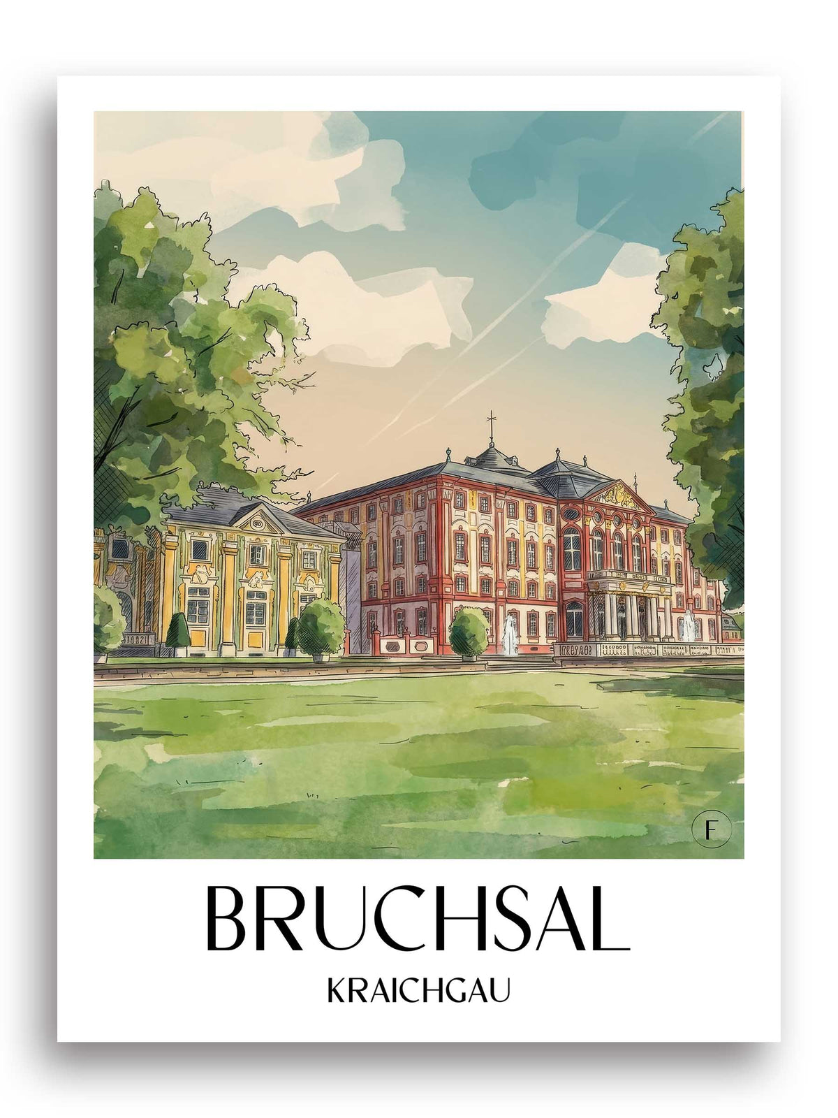 bruchsal-kraichgau-deutschland-poster-aquarell